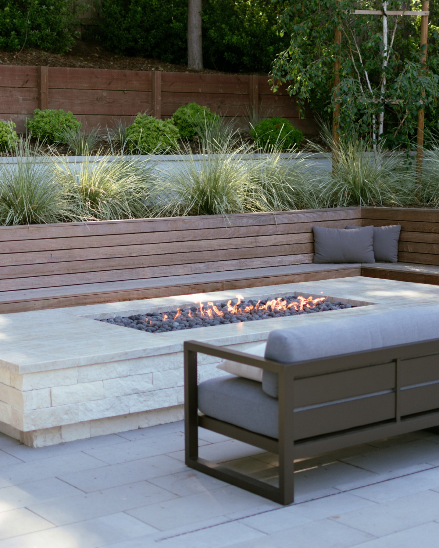 One material we find ourselves returning to again and again is wood.
Its warmth has a way of balancing the permanence of stone and concrete, adding depth and softness without sacrificing architectural intent. Whether expressed through decking, custom seating, gates, or screens, wood introduces texture, defines spaces, and creates a natural rhythm throughout the landscape.
Timeless and versatile, it's a material that helps outdoor environments feel both refined and deeply connected to nature.
Landscape design by: @cearastudiosf
Photography by: @elledcoagency
#landscapedesign #landscapearchitecture #outdoorlivingdesign #moderngardendesign #luxurylandscapedesign