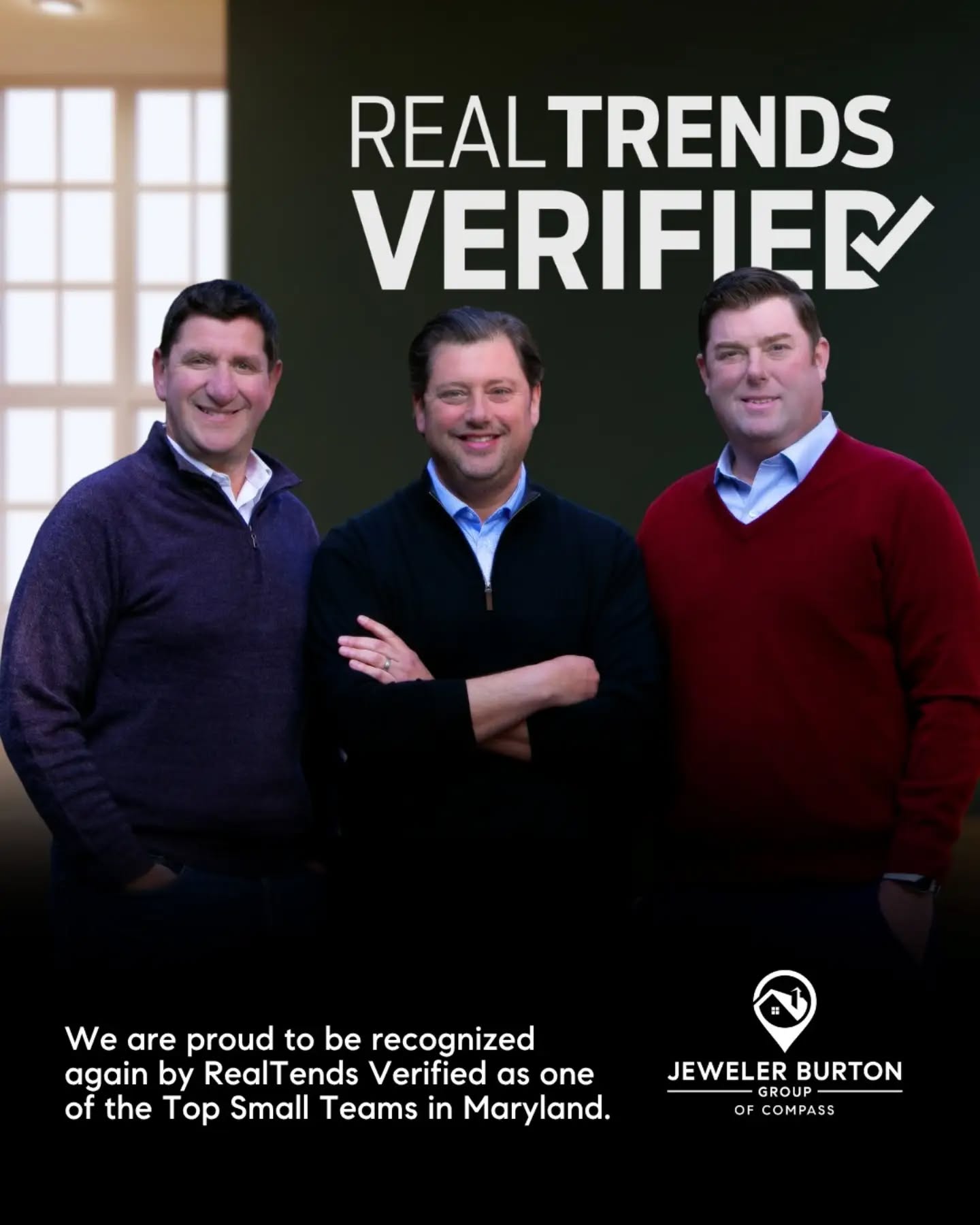 We are proud to be named the 13th best team in Potomac by sales volume in this years Real Trends list.
Thank you all for always supporting us, we appreciate you all so much!
#realtrend #verified #CompassRealEstate