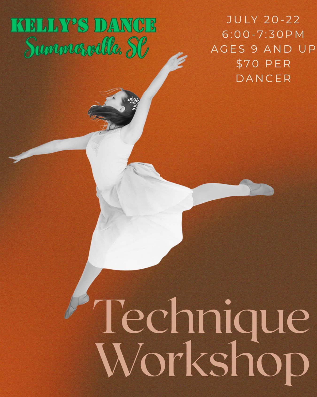 ✨ Technique Workshop with Ms. Paris ✨
Ready to level up your dancing? Join us for 3 days focused on building a strong technical foundation! #summervillesc #summervilledance #dancestudio