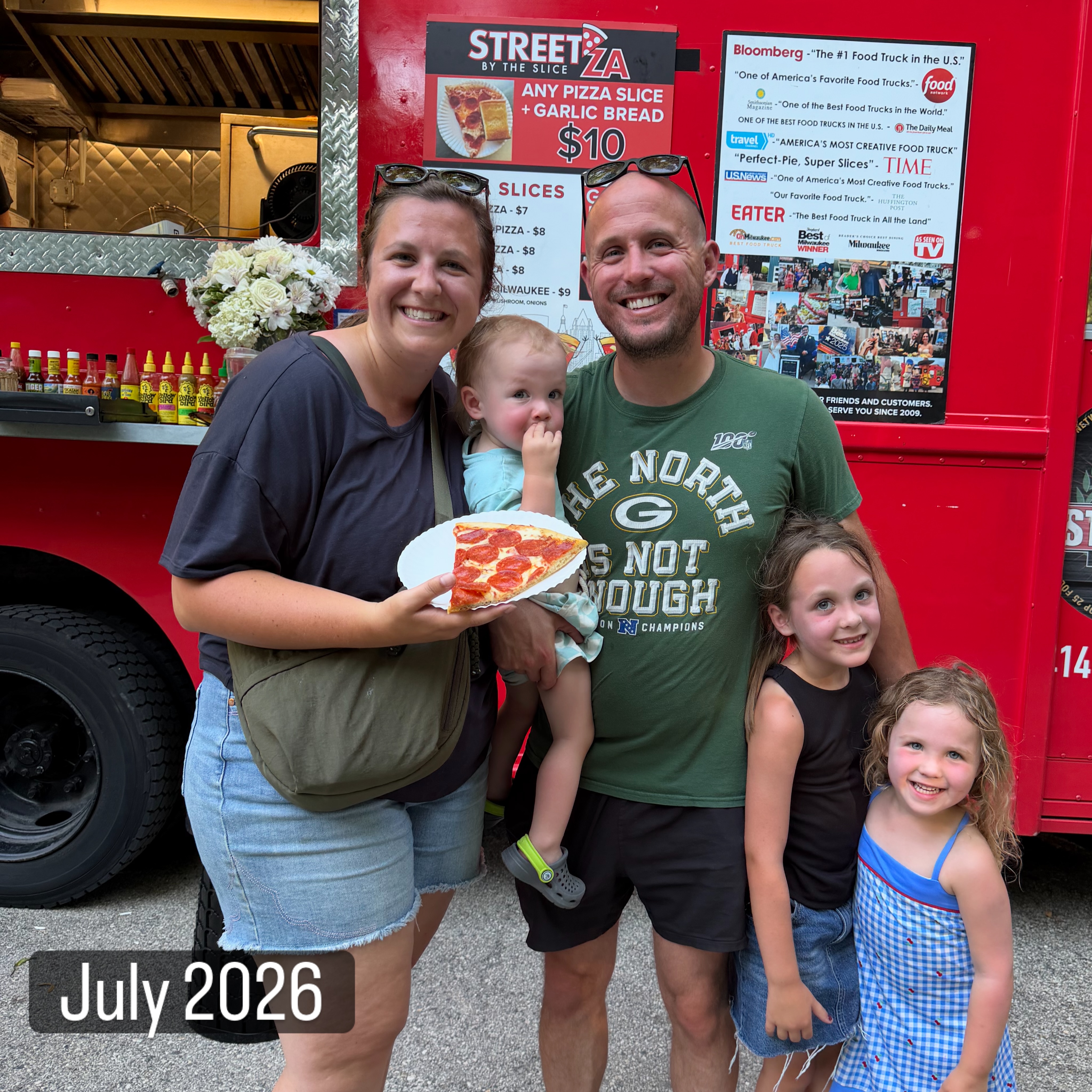 A big thank-you to the Clapper family for visiting Street-Za at the @milwaukeecozoo today! 🍕🦁
It was great seeing you again, meeting the family, and catching up nearly nine years after we were part of your wedding.
Happy anniversary a little early! #pizza #milwaukeeartmuseum #milwaukeefoodie