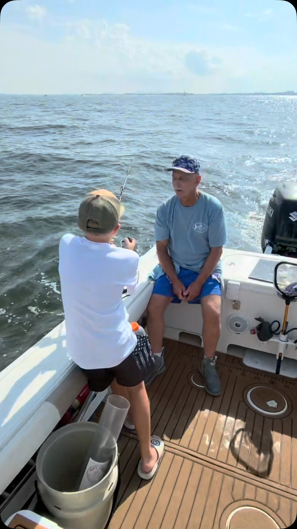 The future of the sport! Connor refused to let go of the rod, stayed tight to the fish the entire fight, and handled this double like an absolute champ. Kids like this are what keep the future of fishing bright! 🎣💪 #bluefinsoundcharters #newrochelleny #takeakidfishing #futureofthesport