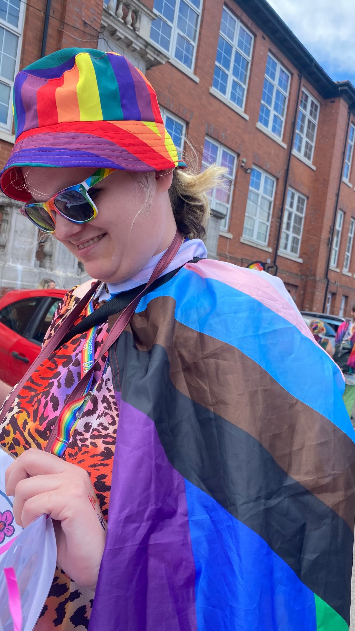 🌈 What a wonderful Pride Event. A big thank you to all the volunteers that supported the event and helped build our flag. Dewch i weld y banner at y ganolfan dros y hâf! Come and see our banner acorss the summer at the centre 🌈 #community #cymuned #pride #caerffili
