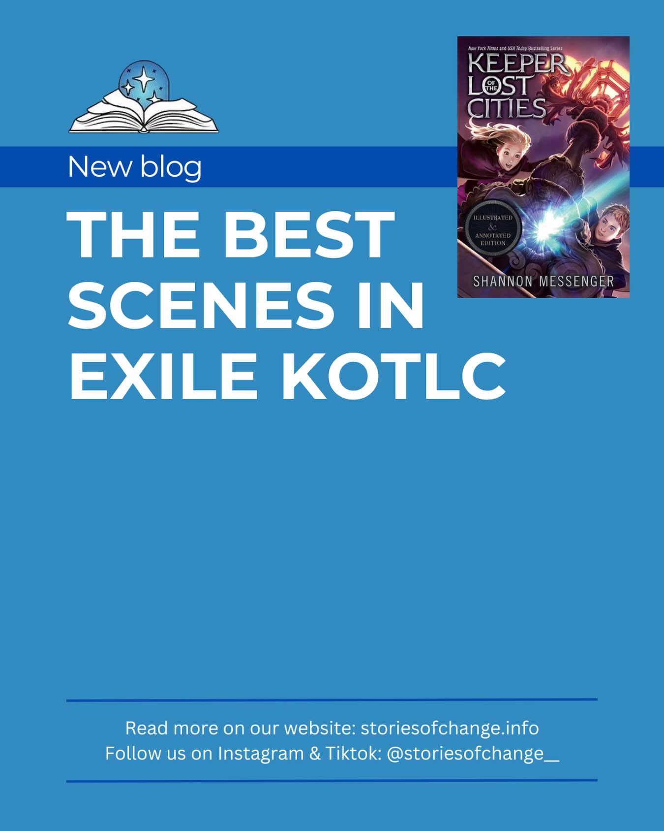 Exile is a tiny snowball, only starting to become something really big. There are still too many unknowns in the book that I don’t want to end up spoiling, but what I can share are my favorite scenes in the book. Check out the most recent blog posted!
#kotlc #keepersummer #keeperofthelostcities #shannonmessenger #storiesofchange