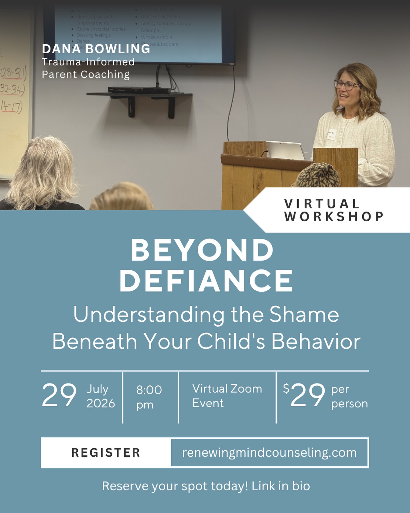 What if your child’s most challenging behaviors aren’t rooted in defiance... but in shame?
Children who have experienced trauma often carry hidden beliefs about themselves that influence how they respond to the world around them. Behaviors like lying, aggression, withdrawal, perfectionism, or emotional outbursts may be less about opposition and more about protection.
In this live, one-hour workshop, we’ll explore what’s happening beneath the behavior and discuss practical, trauma-informed strategies that help you respond with curiosity, connection, and confidence.
📅 Wednesday, July 29
🕗 8:00 - 9:00 PM EDT
💻 Virtual Zoom Event
If you’re a parent, caregiver, grandparent, foster or adoptive parent, educator, or someone supporting a child impacted by trauma, I’d love for you to join us.
Reserve your spot through the link in my bio. 💛
#TraumaInformedParenting #FosterParentSupport #AdoptiveParenting #AttachmentFocused #ParentEducation