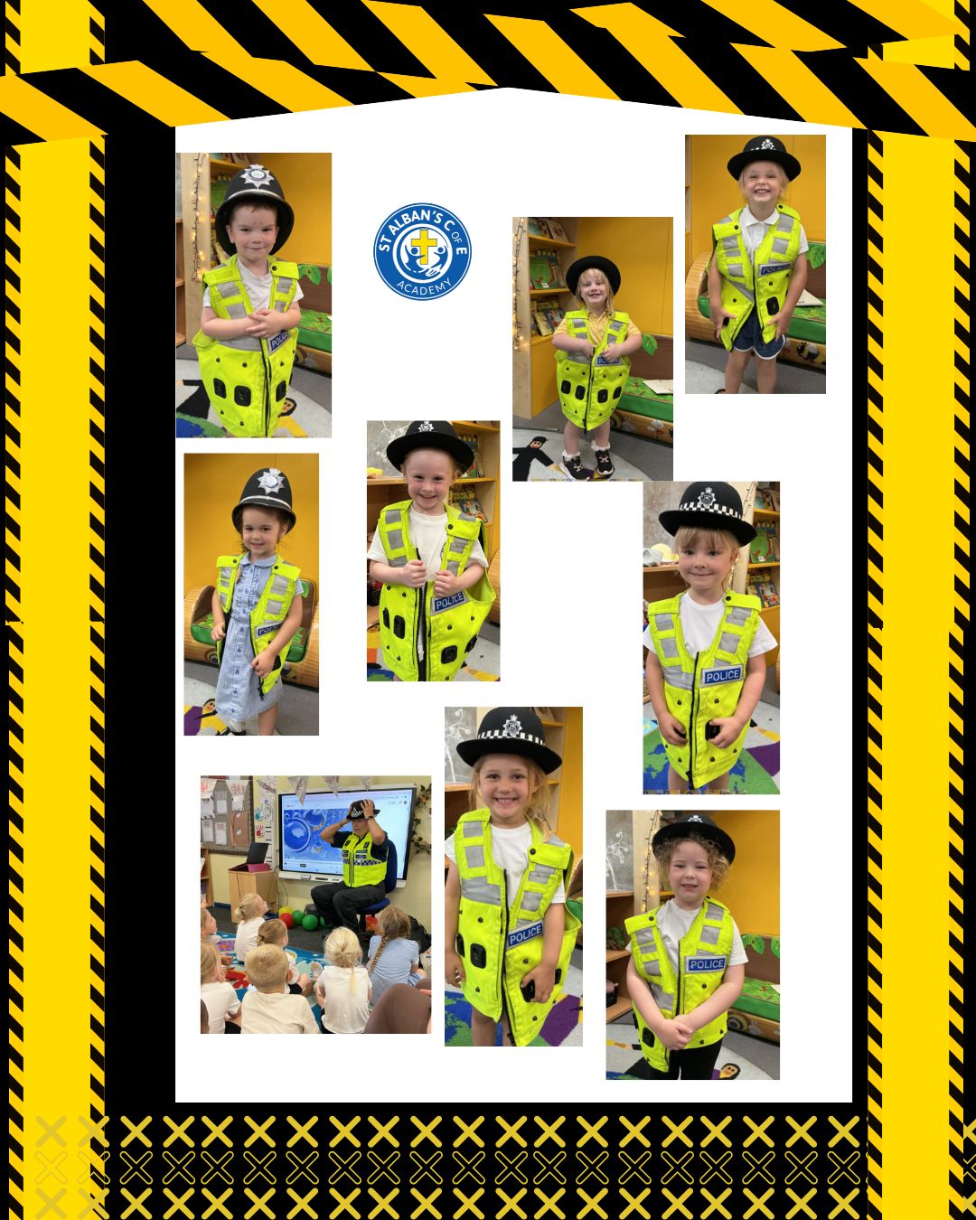 Our Nursery class had a very special visitor last week! We welcomed a local police officer to teach us all about how they keep us safe and help our community. To make the day even more magical, our little learners got to dress up in their very own police uniforms!