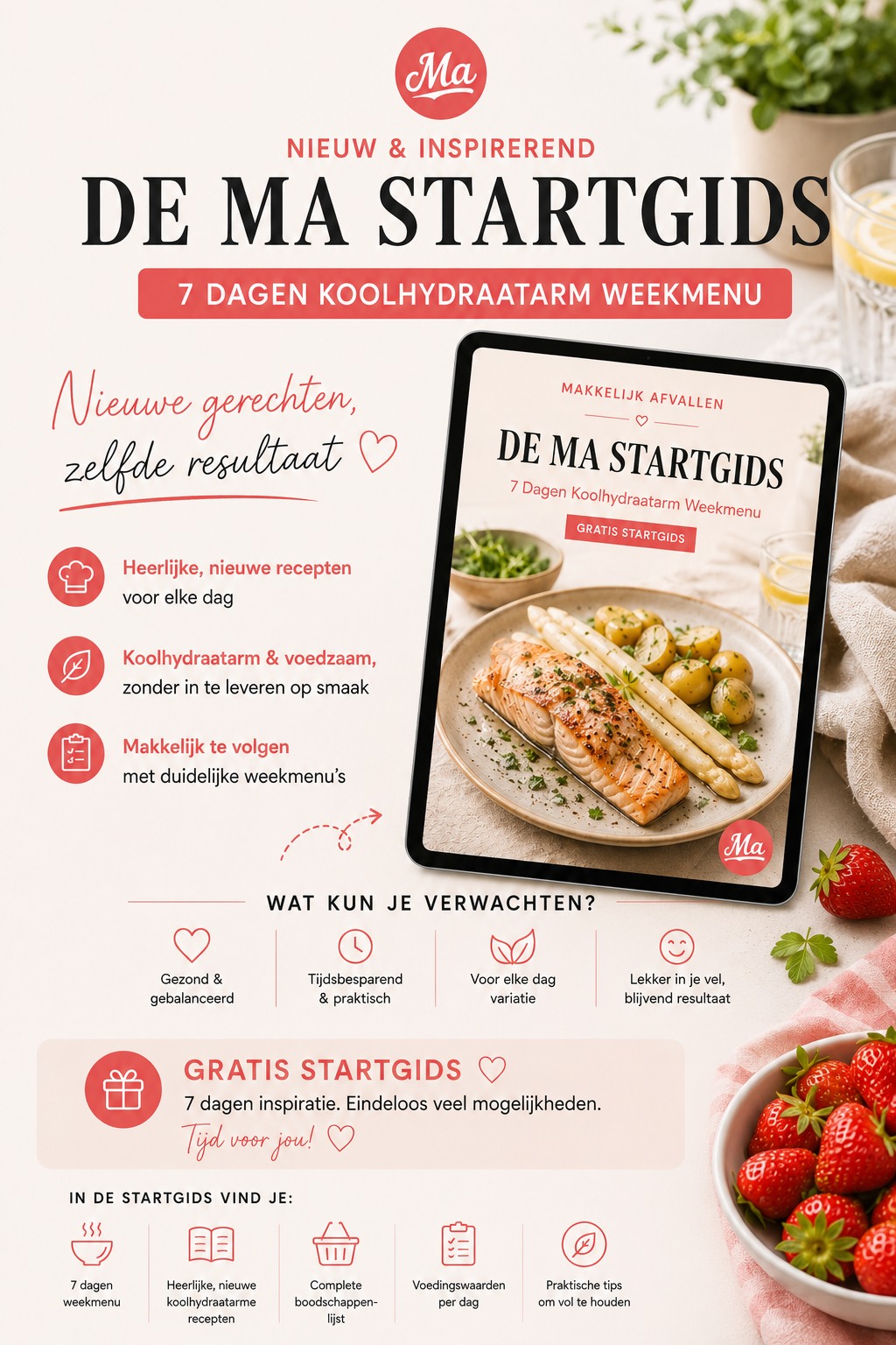 💚 Wil je afvallen, maar weet je niet meer wat je elke dag moet eten?
Veel mensen denken dat afvallen betekent dat je minder moet eten.
In werkelijkheid begint blijvend resultaat vaak met de juiste maaltijden.
Daarom hebben we onze MA Startgids volledig vernieuwd.
📖 Je ontvangt gratis een 7-daags koolhydraatarm weekmenu met:
🥗 Nieuwe, heerlijke recepten
🛒 Een complete boodschappenlijst
⏱️ Makkelijke gerechten voor drukke dagen
💚 Een manier van eten die je langer verzadigd houdt
Geen streng dieet.
Geen calorieën tellen.
Gewoon een week ervaren hoe lekker én eenvoudig afvallen kan zijn.
👉 Download gratis jouw MA Startgids: link in comments
💡 Nieuw: er is nu ook een vegetarische variant beschikbaar.
Welke maaltijd zou jij als eerste willen proberen?
#MakkelijkAfvallen #Afvallen #Koolhydraatarm #Weekmenu #GezondAfvallen #MealPrep #GezondeRecepten https://www.rfr.bz/ic0499d6a
