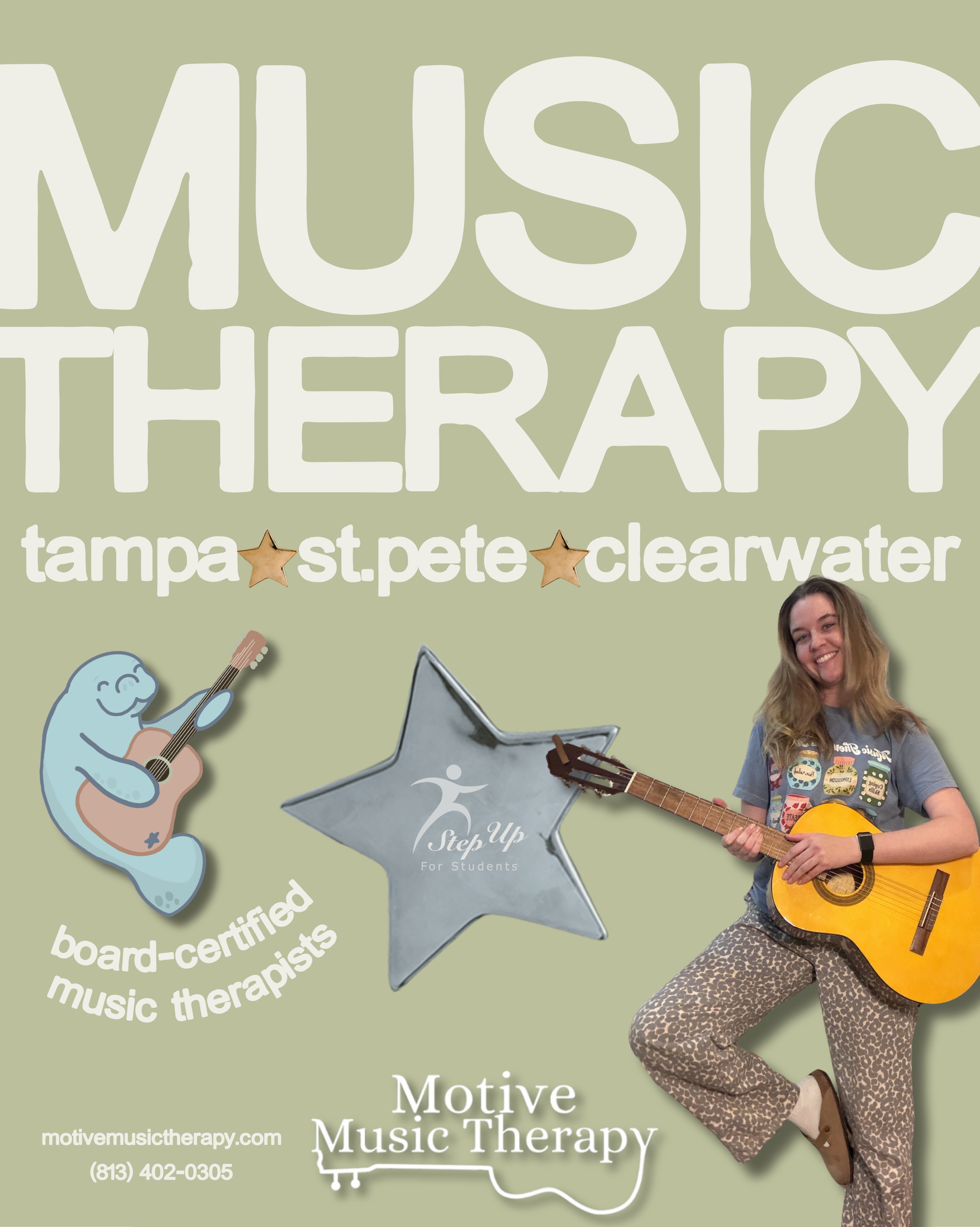 MUSIC THERAPY in TAMPA ⭐️ CLEARWATER ⭐️ ST.PETE!
We are so excited to start serving all of Tampa Bay! We have current availability in Clearwater + St. Pete as well as our South Tampa office! ⭐️🎶
School is starting soon so sign up today to secure your spot for the school year! We can’t wait to see you all soon! Fill out our intake form at motivemusictherapy.com 💌👀
#musictherapy #musictherapytampa #musictherapystpete #musictherapyclearwater
best music therapist tampa
music therapy st Pete
music therapy Clearwater
music therapy tampa bay