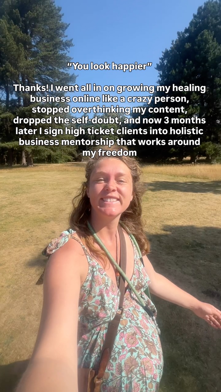 Here’s how I reinvented my holistic business to work for me as a mama who values her time and wants to make a huge healing impact in the world:
1. I stopped overthinking my content -
With a crystal clear message that communicates the tangible results I bring to my clients because of my lived experiences, content gets to be easy.
I help clients do the same with messaging and marketing strategy.
2. I stopped doubting myself, comparing myself to everybody else online -
This part comes down to personal healing, embodiment and self belief.
I help clients overcome those same fears around being seen online with reiki healing.
3. I made one clear offer and promoted the hell out of it.
Because if your current offers aren’t selling, the answer isn’t more offers!
It’s learning how to repeat yourself, in a million different ways, to resonate the kind of energy in your content that is magnetic to your dream clients 🧲
Follow me @coppermyst if you’re a healer on a mission to grow online, attract more aligned clients and have a huge impact in the world ❤️