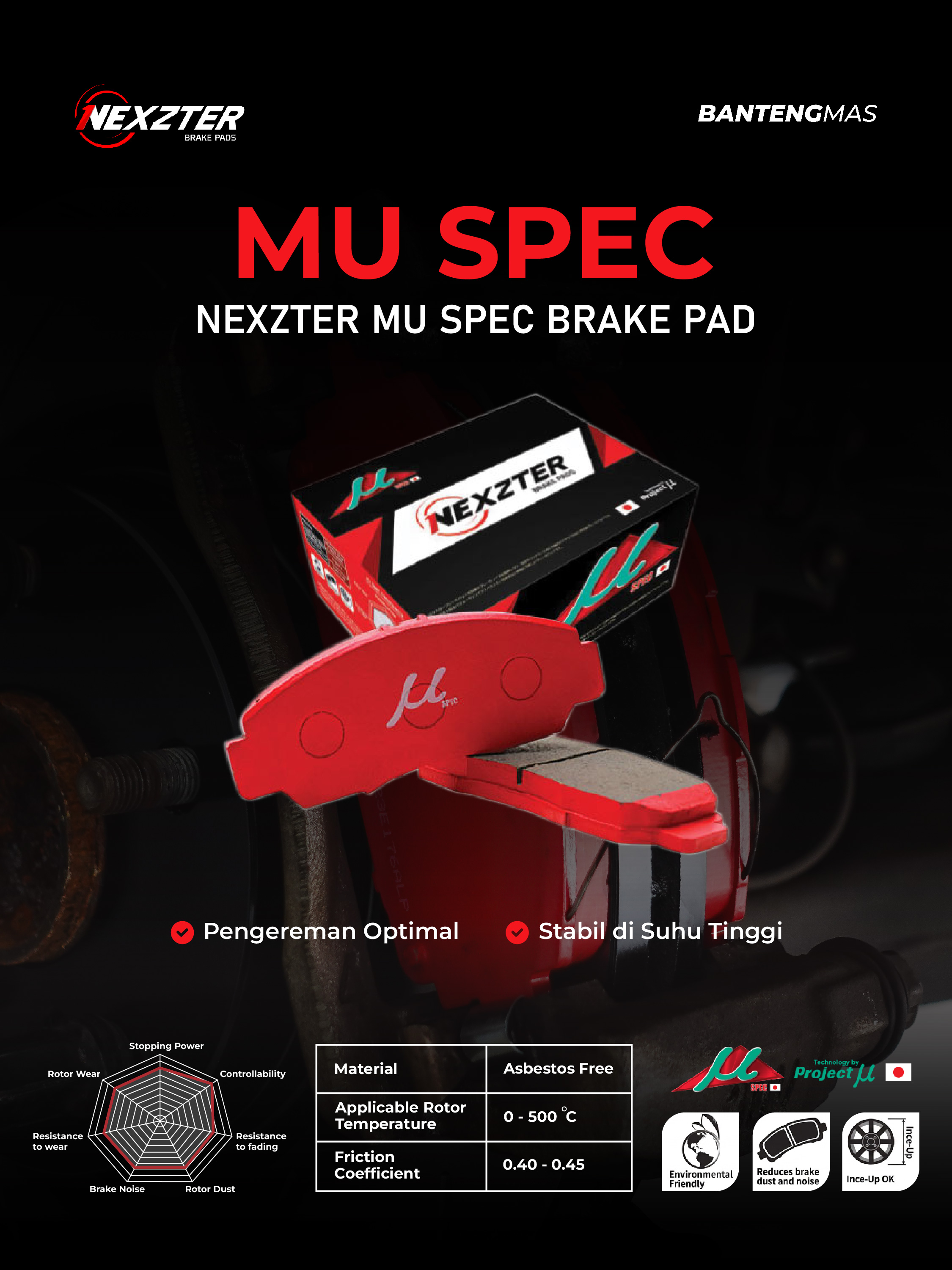 NEXZTER MU SPEC Brake Pad
Pengereman terasa lebih responsif, stabil, dan nyaman untuk penggunaan harian maupun perjalanan jauh ๐ฅ
โ
Daya pengereman optimal
โ
Feel lebih presisi
โ
Performa konsisten
โ
Nyaman digunakan
Upgrade sekarang!
Tersedia untuk mobil :
Fortuner VRZ, Fortuner VNT, Innova Reborn, Innova 2KD
#nexzter
#brakepad
#nexzterbrakepads
#bantengmas