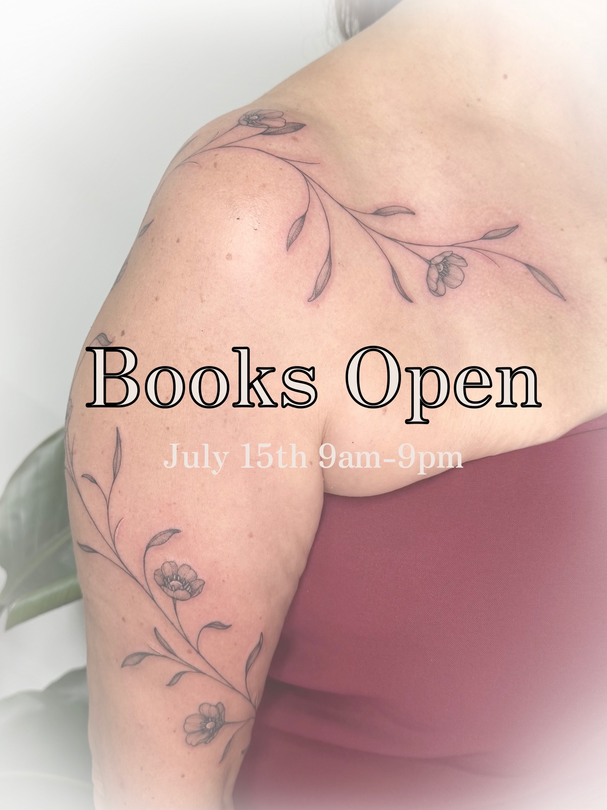 BOOKS OPEN JULY 15th
I’m excited to open my books for a new projects! The inquiry form will be available through the link in my bio from 9:00 AM-9:00 PM.
For this booking round, I’m excited for more:
Botanical & Florals
Wildlife & Animals
Feminine Figures
Ornamental Designs
Both black & grey and color projects are welcome!
To ensure a seamless booking experience, please submit your inquiry through the booking form rather than by email. Every inquiry is reviewed, and the form helps keep the process organized.
This booking round is for Fall/Winter 2026 appointments.
Thank you for continuted support!
I look forward to reading y’all’s ideas!
#raleigh #raleightattoo #raleighnc