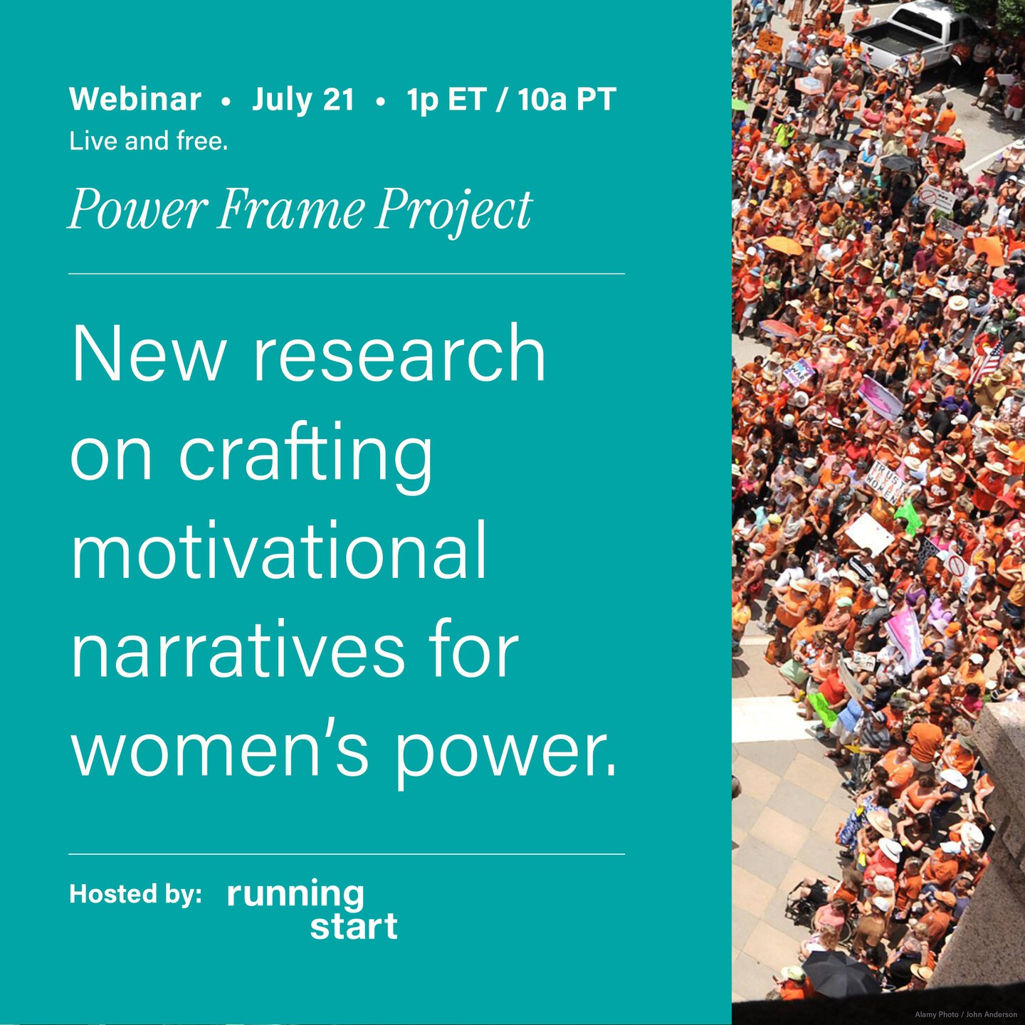 Join Running Start and the Power Frame Project to learn how to craft a narrative that will inspire and sustain action for women’s power.
At this virtual event, you'll learn how to motivate people to act by leading narratives with success and achievements. Rather than risking backlash and rage fatigue by leading with the disparities and obstacles, power framing creates positive and enduring energy for change.
📅July 21 | 1-2 pm ET / 10-11 am PT
💻 Virtual
🔗 Register at link in bio
@perceptioninstitute @thegepi