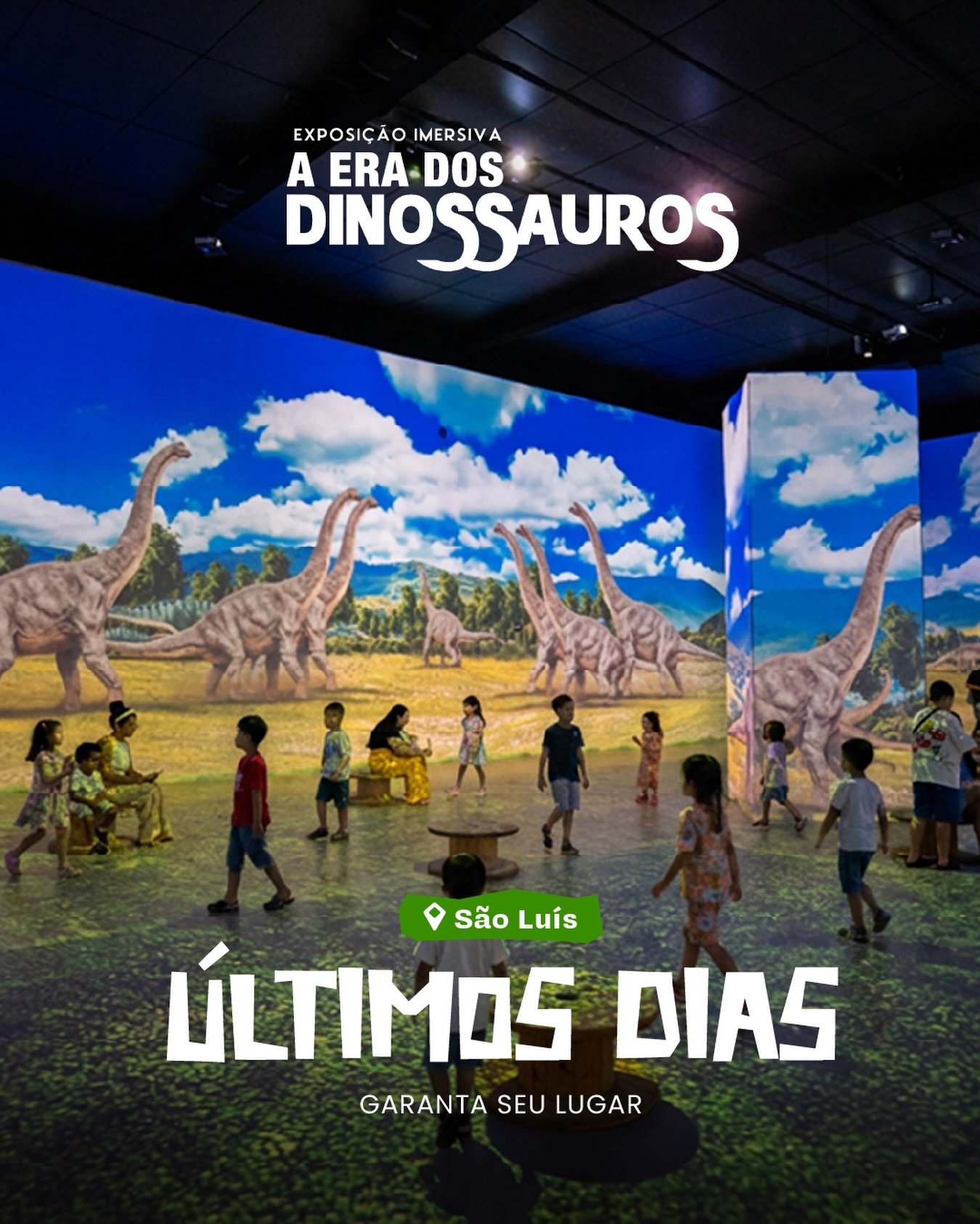 A nossa temporada está chegando ao fim, São Luís!
Aproveite os últimos dias para viver essa aventura fascinante pelo mundo dos gigantes pré-históricos 🦖🌎
Ingressos limitados no site 🎟️