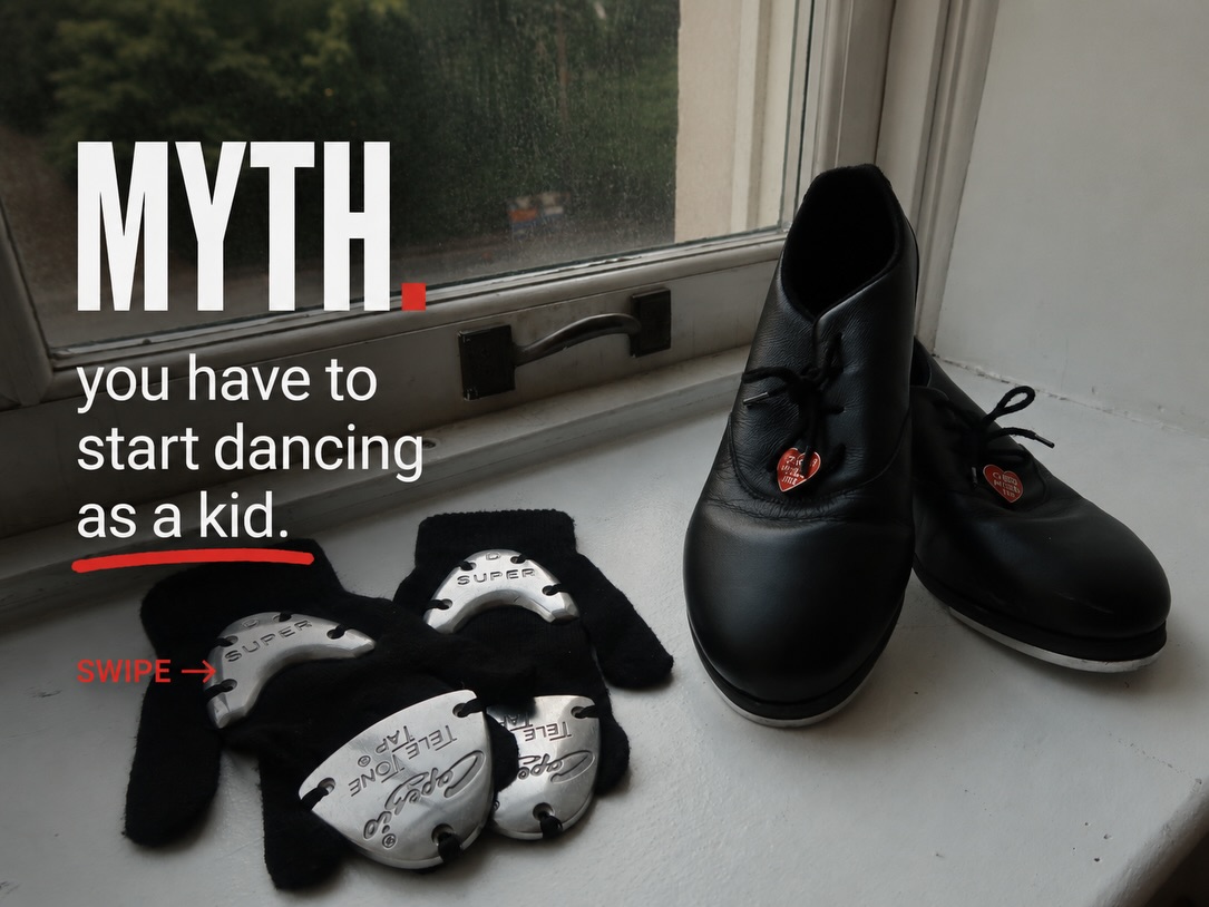 Tap Tuesday Myth #1: You have to start dancing as a kid. ❌
The truth? Some of our favorite dancers didn't discover tap until adulthood.
Whether you're 18 or 80+, it's never too late to learn something new, find your rhythm, and become part of a community that celebrates every body and every beginning.
See you in class. ❤️👋
#TapTuesday #TapOnTap #AdultBeginner #ItsNeverTooLateToDance InclusiveDance