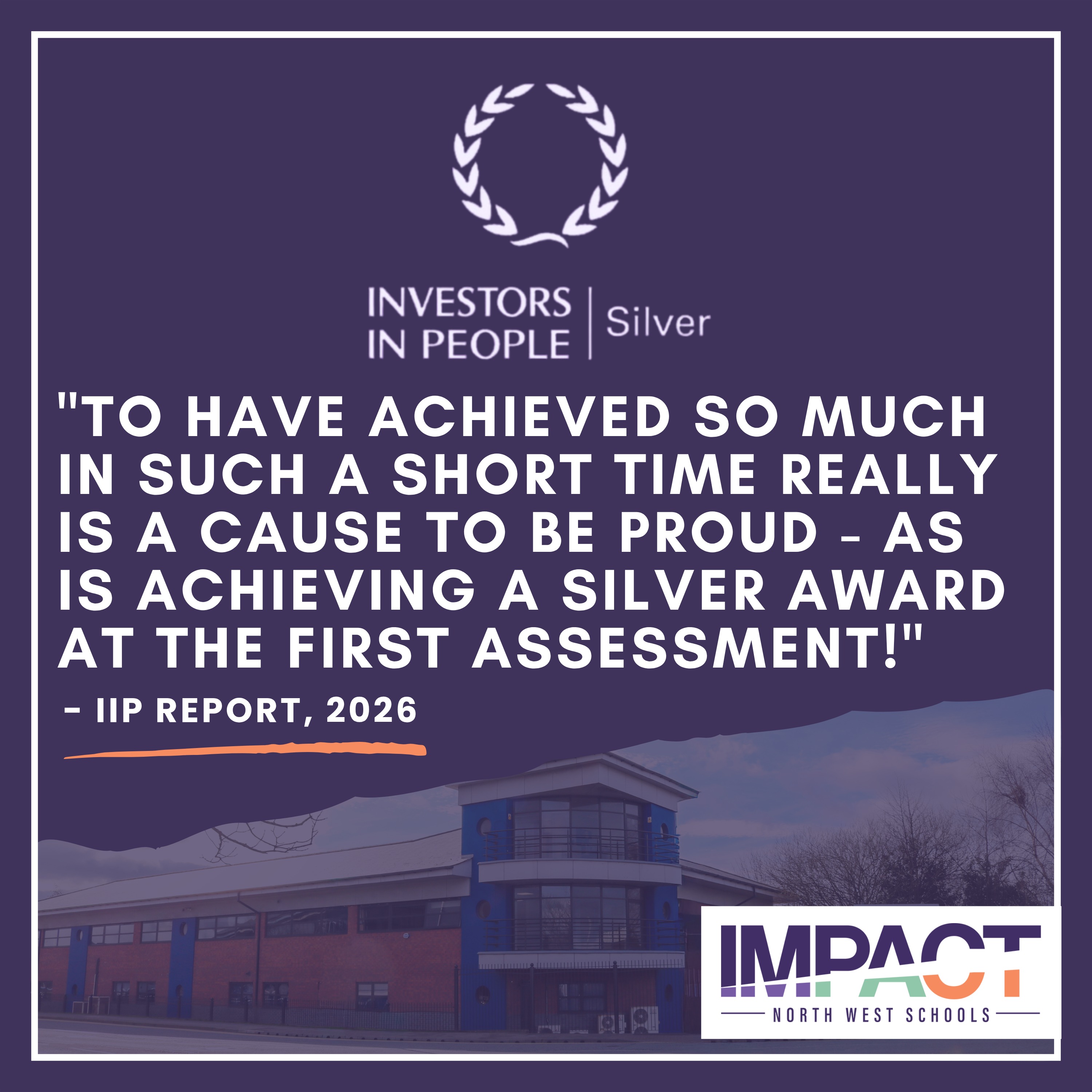 ๐ We are incredibly proud to announce that Impact North West Schools has been awarded the Investors in People (IIP) Silver Accreditation! ๐
Achieving Silver on our very first assessment is a massive milestone. With an outstanding score of 763/900, we comfortably outperformed both the national IIP average (728) and the secondary education industry benchmark (739).
This recognition belongs to our incredible team, whose dedication to our child-centred, trauma-informed mission supports our students every single day. ๐
๐ Read the full article and assessor highlights on our website