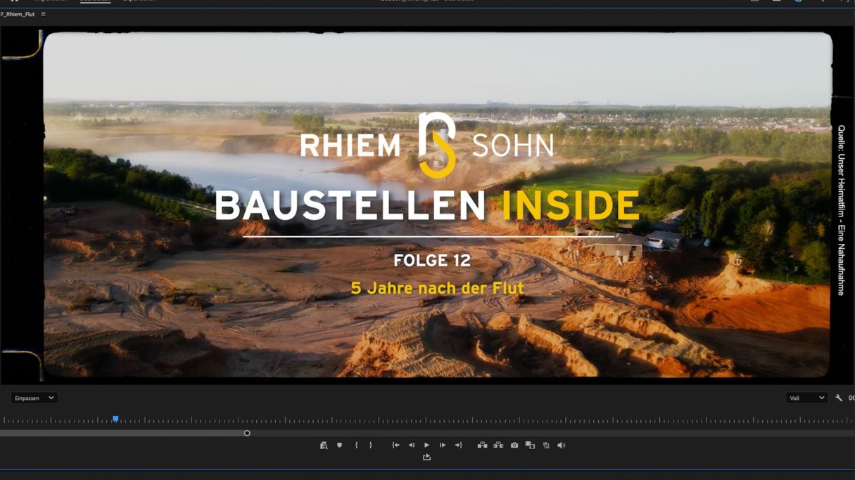 In Kürze geht wieder ein neues Doku-Projekt online! 🎬✂️
Gemeinsam mit @rhiemundsohn sind wir nochmal in die Flutkatastrophe vor 5 Jahren eingetaucht. Wie die Mitarbeiter von Rhiem das Jahrhunderthochwasser erlebt haben, welche persönlichen Herausforderungen sie sich stellen mussten und wie das Unternehmen den Flutopferen helfen konnten, seht ihr in der neusten Ausgabe. 🌊
Die gemeinsam produzierte 12. Folge der YouTube-Serie “Baustellen Inside” vereint Szenen aus unserer Flutdoku “Unser Heimatfilm - Eine Nahaufnahme” (2024) und dem aktuellen Stand der Baumaßnahme an der Burg Blessem / Kiesgrube. 👷🏽♂️🚧
Bei so einem Projekt und einer 10-Minütigen Timeline kommt natürlich einiges an Bild- und Tonmaterial zusammen. 🙌
#timeline #filmmaking #hochwasser #behindthescenes #documentary