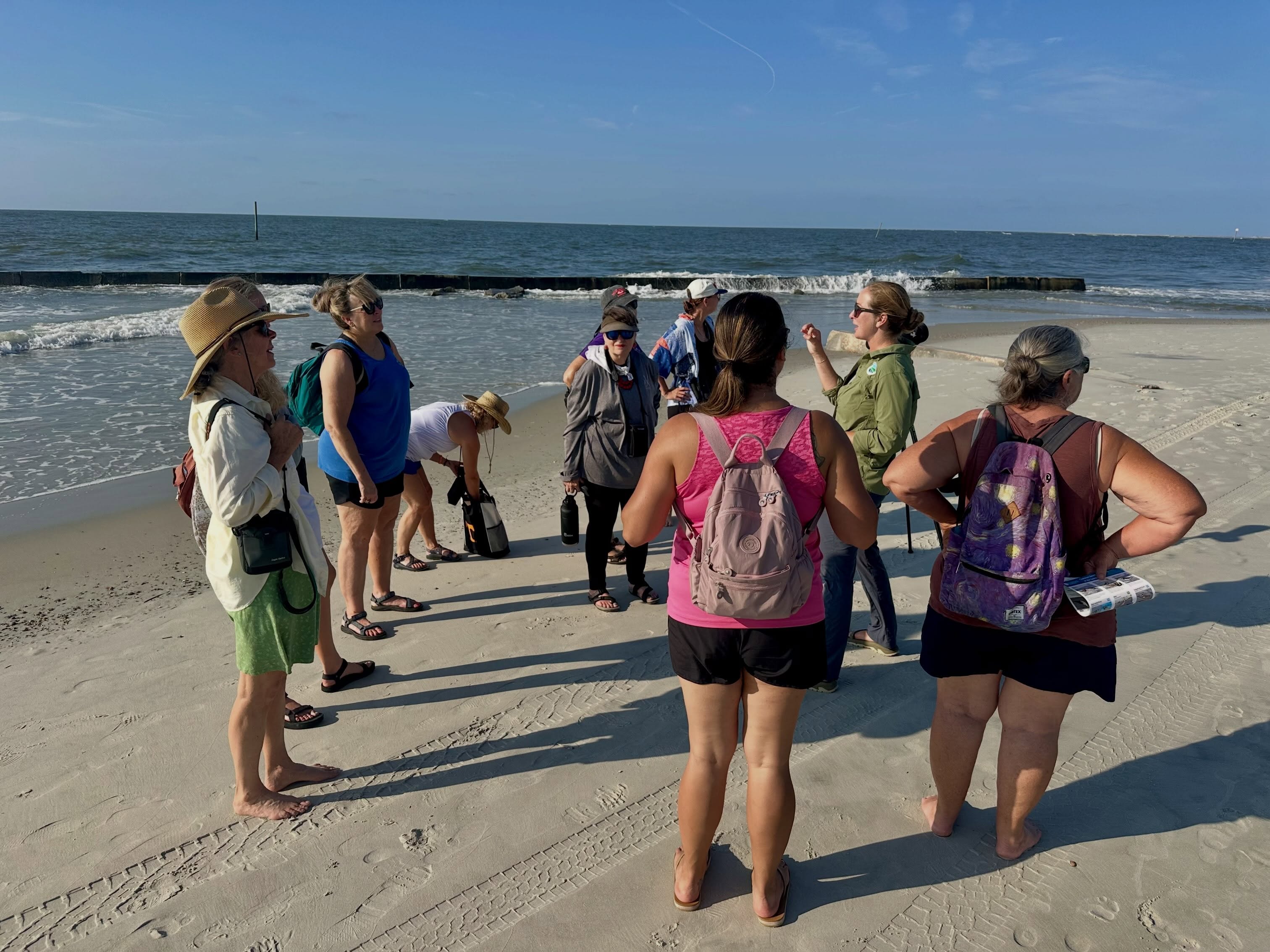 What an incredible day of learning, collaboration, and inspiration! 🦪🌊
ECO recently hosted a teacher workshop for educators from across the Savannah area to learn more about our mission and explore ways we can work together to inspire students.
We kicked off the day with Allie Hayser from Manomet, who led us to explore the unique world of shorebirds and their vital role along Georgia’s coast. From there, we visited the Burton 4-H Center on Tybee Island, where educators practiced nature journaling, learned about living shorelines, and collected water quality data while experiencing our local ecosystems firsthand. We then ended the day with a trip to @tybeeoyster ‘s farm, where we shared more about the incredible world of oysters acting as a keystone species out on the water! ✏️🌱🪶
A huge thank you to every educator who joined us, shared ideas, and dedicated their time to finding new ways to connect students with the natural world. Your passion for hands-on learning makes a lasting impact!
We’re incredibly grateful to our partners who made this workshop possible:
💙 Allie Hayser & @manometconservationsciences
💙 @burton4hcenterontybeeisland
💙 @tybeeislandmaritimeacademy (TIMA) for hosting us
💙 @wholefoods for providing delicious meals for our educators
💙 @savannah_boathouse for our continued partnership!
We couldn’t have done it without your support, and we’re excited to continue growing these partnerships to inspire future generations! 🌎💚