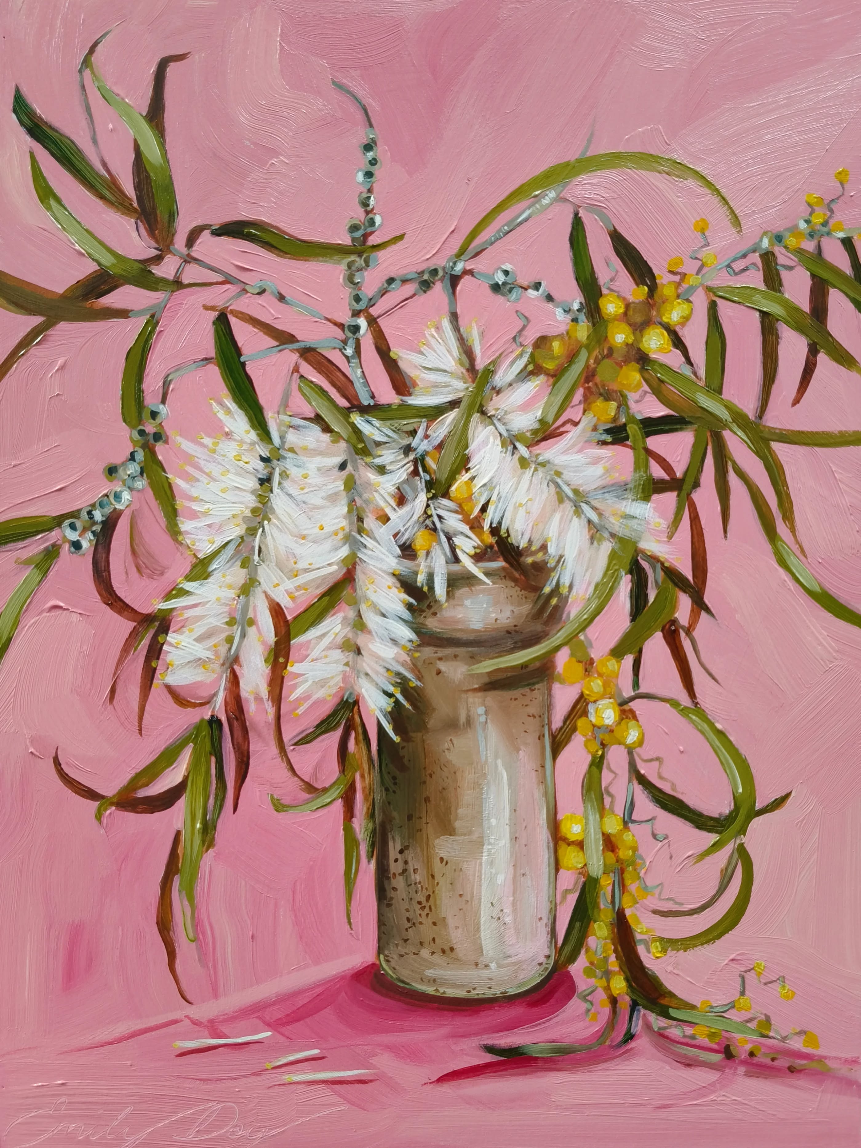 Sunday still life ✨/available/
To acquire, please comment 'sold' or send me a private message and I will be in touch.
"Winter sunsets 2''
30x40cm acrylic on 1.5cm deep timber board
$620 including postage within Australia.
A Certificate of Authenticity is included. The painting will arrive unframed with a rear wire, ready to hang in your home.
Additional quotes for international postage and/ or framing can be enquired.
---
About the series: Sunday still life is my weekly Instagram release of original art, at 7.30pm AEST (Brisbane time) of things I've been working on in the studio that week. You can check out my website for any available works from past weeks.
Thank you for your support 💛
#stilllifepainting #australianflowers #australianartist #australianart #sundaystilllife