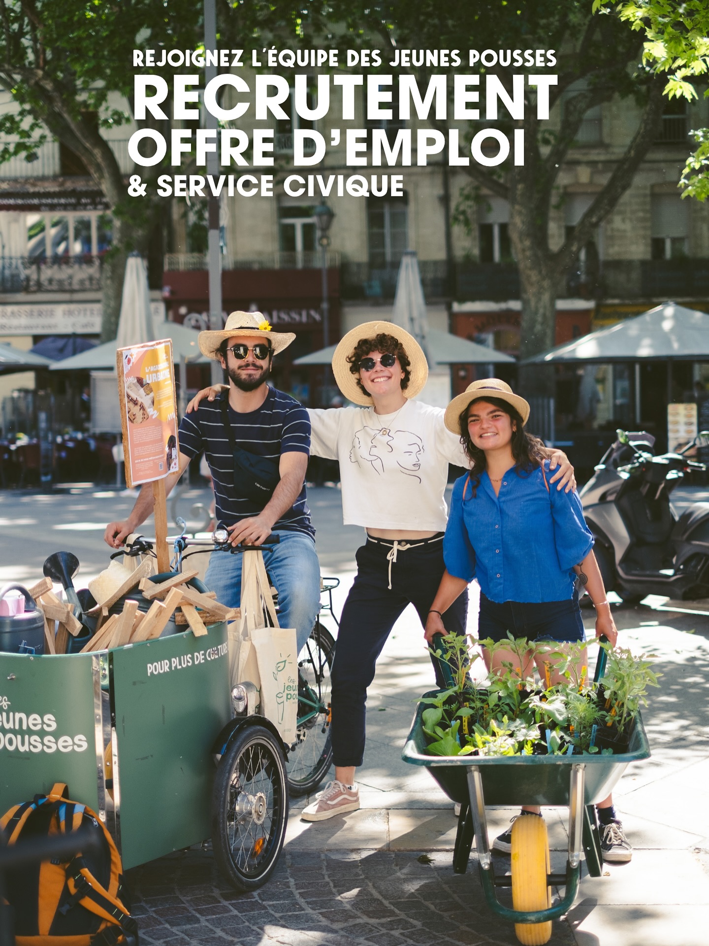 Envie de rejoindre l’équipe des Jeunes Pousses ?
Découvre nos offres d’emploi et de service civique sur notre site internet
👉 lien en bio
