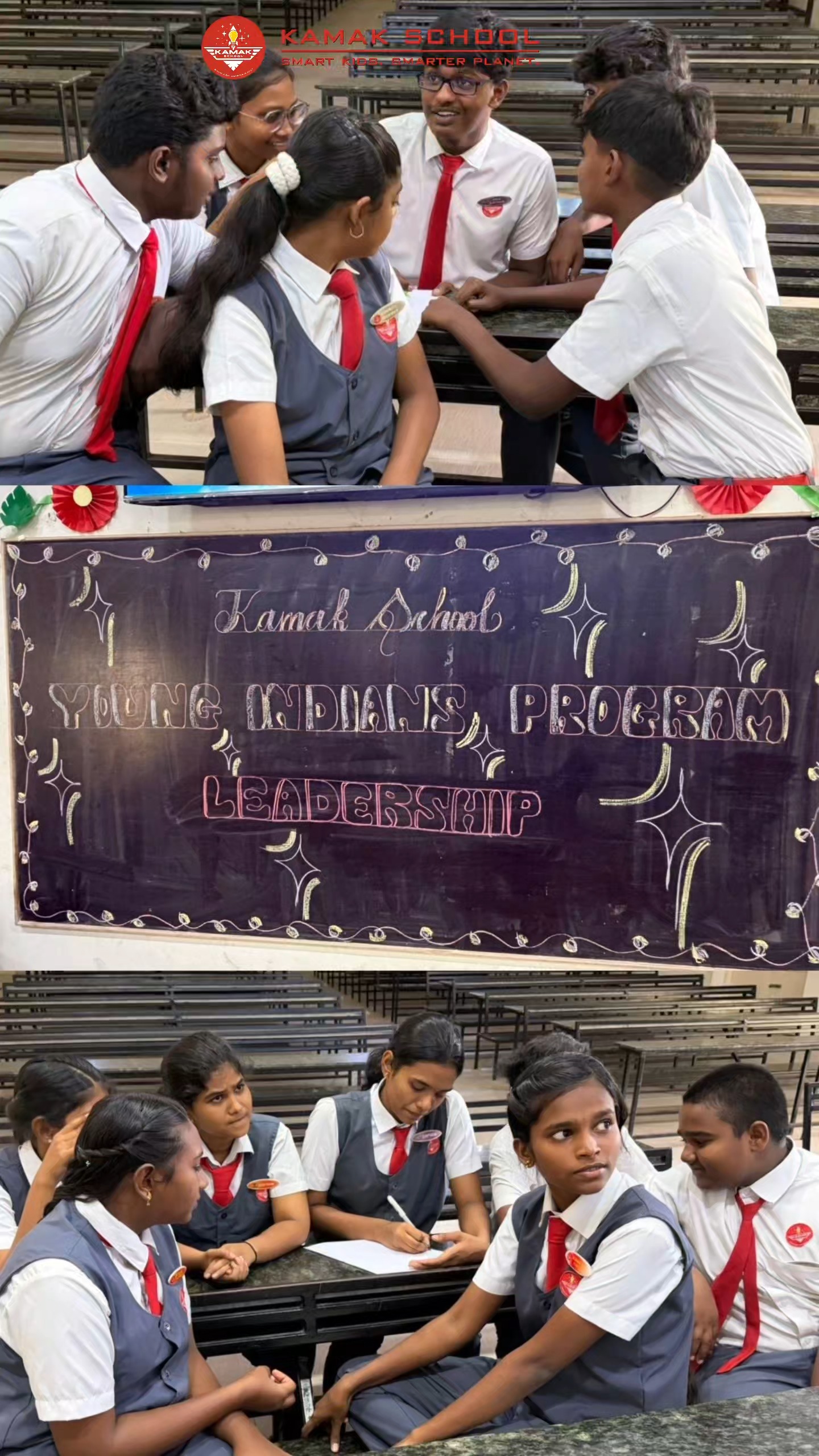 Every great leader begins with a single step! ✨ The newly elected school council members at Kamak School embarked on an exciting leadership journey today. Through an inspiring session conducted by the Young Indians team, our students learned that true leadership isn’t just about leading from the front—it's about lifting others up, fostering teamwork, communication, and trust. From interactive icebreakers to building trust, these young minds are ready to create a positive impact! A heartfelt thank you to the Young Indians team for empowering our future leaders. 🌟
Kamak School, Young Indians, School Council, Leadership Program, Teamwork
Student Leaders, Youth Empowerment, Interactive Learning, Team Building, Future Leaders.
#KamakSchool #YoungIndians #LeadershipJourney #FutureLeaders #StudentCouncil#TeamworkMakesTheDreamWork #YouthEmpowerment #InteractiveLearning #SchoolLeadership #InspiringYoungMinds