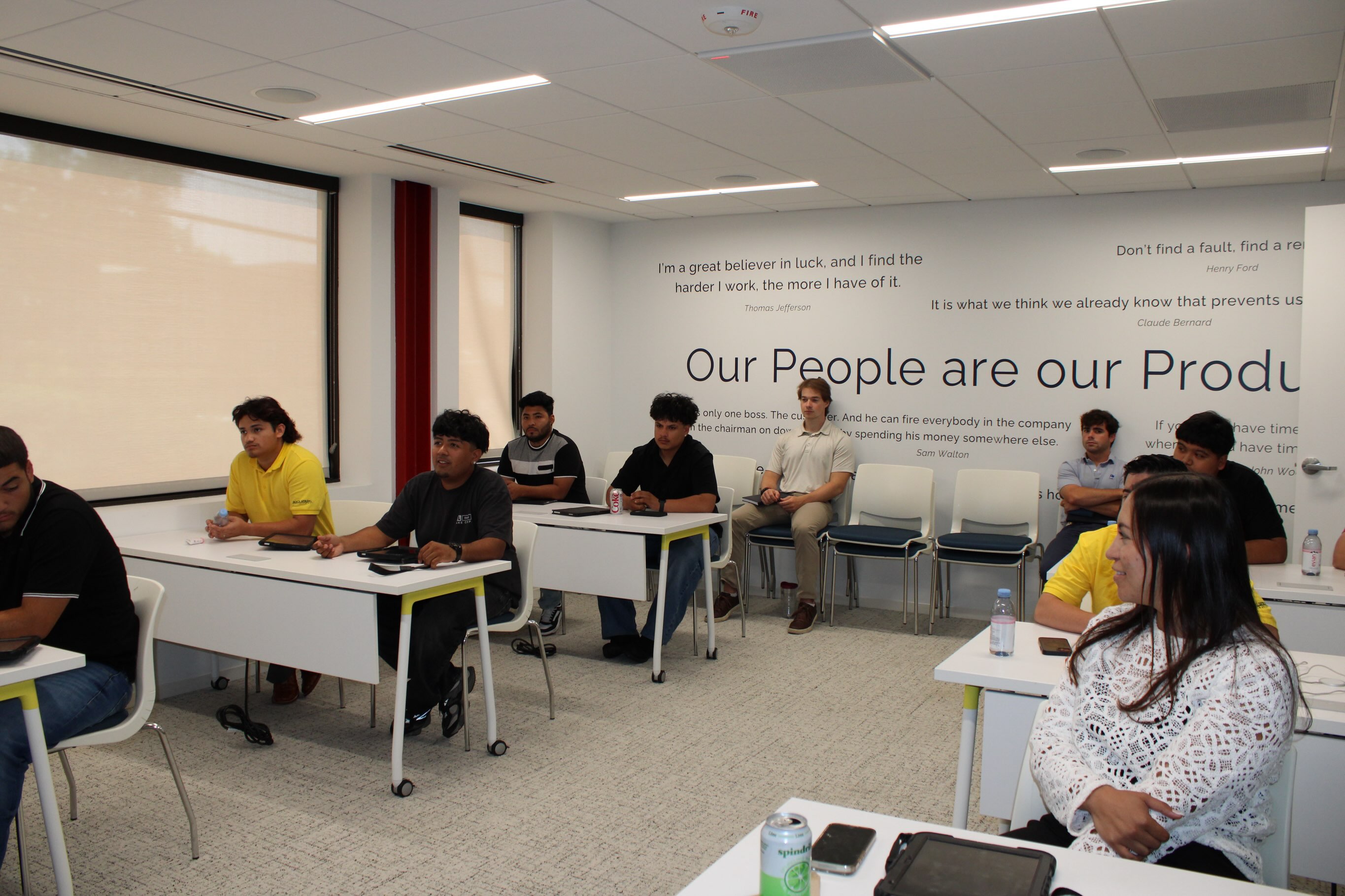 Six weeks in. Our Building Future Leaders cohort came back to the office for their first in-person check-in and it did not disappoint.
Since early June, this group has been in the field every day, working alongside their crews, learning the trade from the ground up. This week we brought them back together to connect what they have been doing on the job site to the bigger picture of what it means to lead in this industry.
We covered the role of the foreman and how leadership changes when you step into that position. We talked through the different scopes and project types Rock Spring executes across our markets. We broke down site responsibilities at every level and why each one matters. And we had real conversations about what it looks like to grow inside this company.
The wall behind this group says it all. Our people are our product. That is not a tagline. It is the reason programs like this exist.
So proud of how this cohort has shown up. They came back hungry, curious, and ready to keep growing.
The best is still ahead for this group.
#BuildingFutureLeaders #RockSpringContracting #ConstructionLeadership #WorkforceDevelopment #BuiltforExcellence