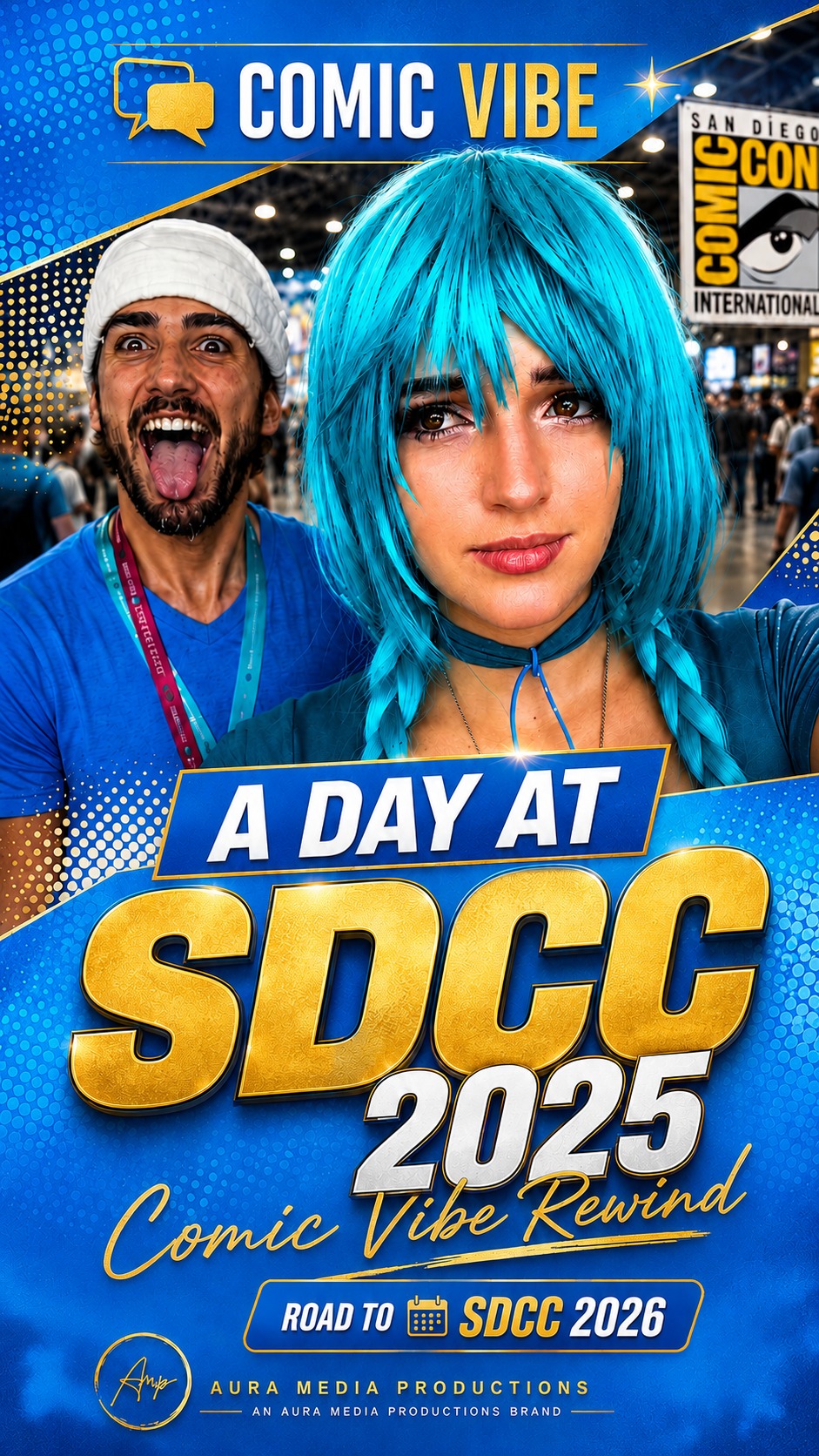 Comic Vibe Rewind: SDCC 2025 Comic-Con Recap
We’re taking it back to the energy of San Diego Comic-Con 2025 — the crowds, the cosplay, the fandom, the displays, and the moments that make Comic-Con one of the biggest pop culture experiences of the year.
Comic Vibe is produced by Aura Media Productions as our fun pop culture coverage show, created to celebrate the fans, creators, cosplayers, and communities that bring these conventions to life.
Follow @ComicVibe for more convention coverage, cosplay spotlights, interviews, recaps, and pop culture moments.
Comic Vibe — an Aura Media Productions show.
#ComicVibe #AuraMediaProductions #SDCC #SDCC2025 #SanDiegoComicCon #ComicCon #ComicConRecap #ComicVibeRewind #PopCulture #ConventionCoverage #Cosplay #CosplayCommunity #Fandom #FandomCulture #GeekCulture #NerdCulture #EntertainmentMedia #ContentProduction #MediaProduction #ConventionLife #PopCultureFans #RoadToSDCC2026