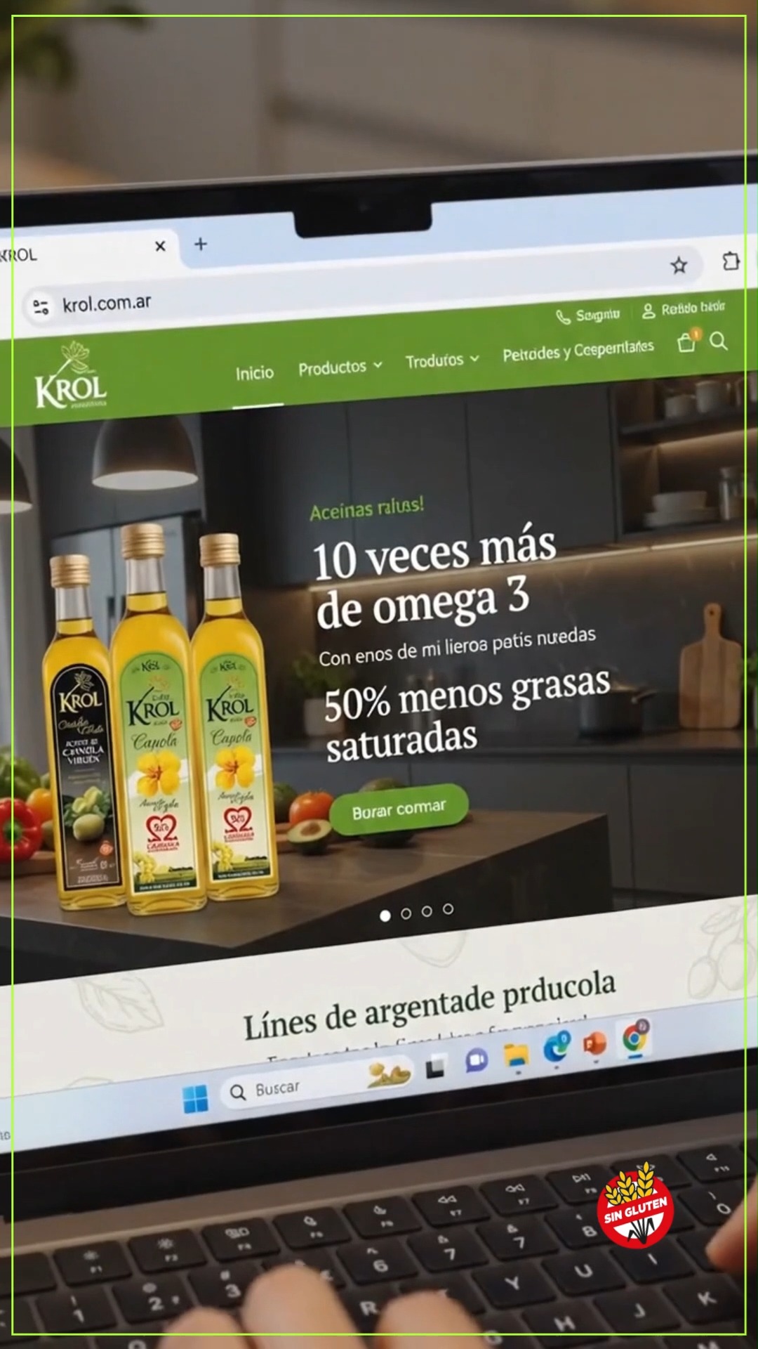 ¿Ya conocés la web oficial de KROL?
Entrá a krol.com.ar y descubrí todo sobre nuestro Aceite de Canola Virgen: productos, beneficios, recetas, puntos de compra y mucho más.
Una forma simple de conocer mejor lo que llevás a tu mesa todos los días.
Conocé más sobre KROL y encontrá dónde comprarlo.
🌐 Entrá a www.krol.com.ar
💚 KROL, natural de verdad.
#KROL #AceiteDeCanola #KrolOficial #PrensadoEnFrio #Omega369 #SinTACC #AlimentacionSaludable #CocinaNatural #NaturalDeVerdad #ComerMejor #RecetasSaludables