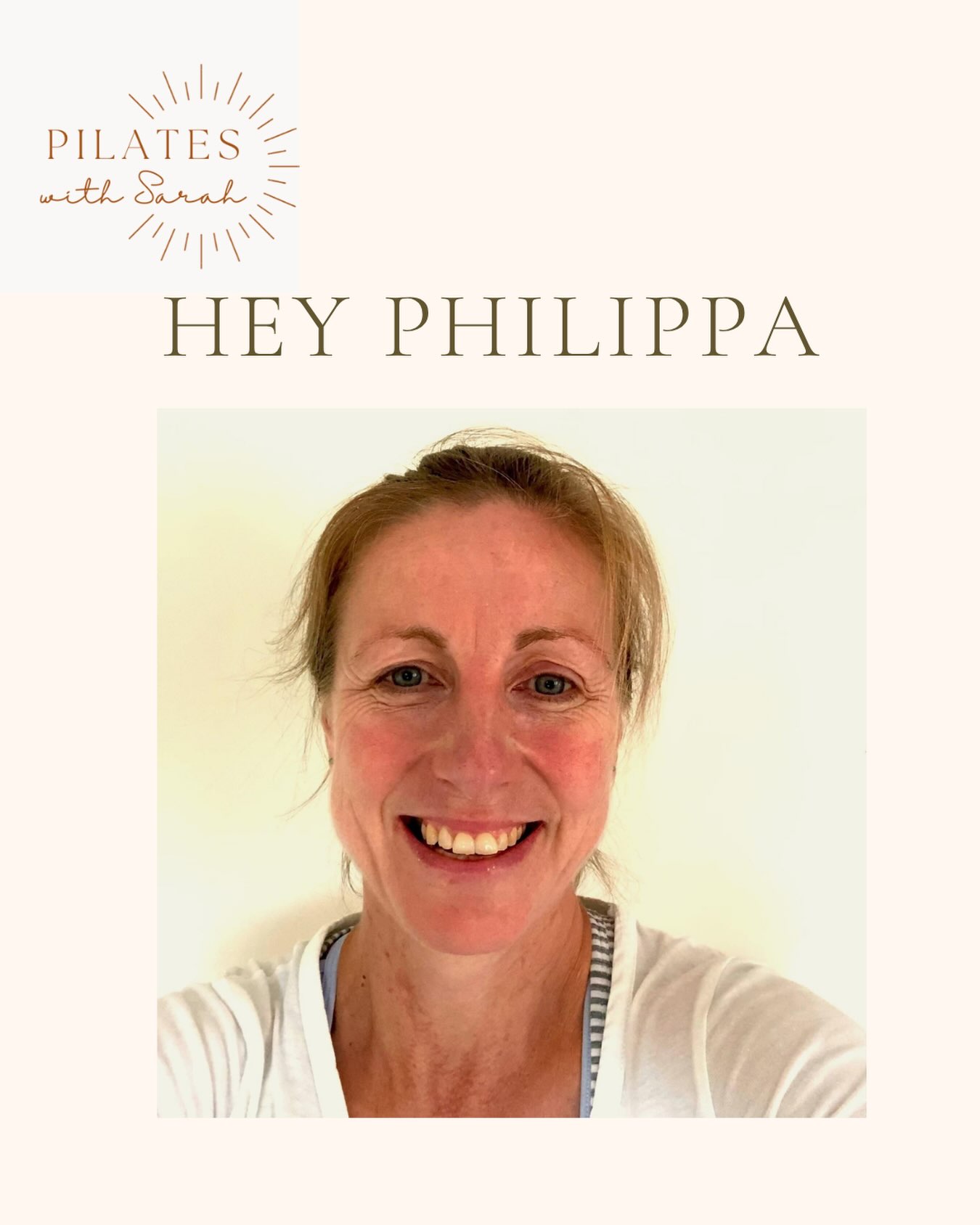 Hey Philippa!
Philippa is a qualified Pilates teacher with a lifelong love of movement and the outdoors. Having enjoyed everything from running and strength training to endurance events, she has experienced first-hand how valuable Pilates is for building strength, improving mobility and making movement feel easier in everyday life.
She enjoys teaching in a calm, supportive way, giving people time to understand and connect with each movement, encouraging curiosity about how their own body moves, and helping each person build confidence and discover what works best for them.
Her classes are welcoming, thoughtful and suitable for all abilities.
I am so happy to say Philippa will be running some of my summer classes (check the website for details) xxx
