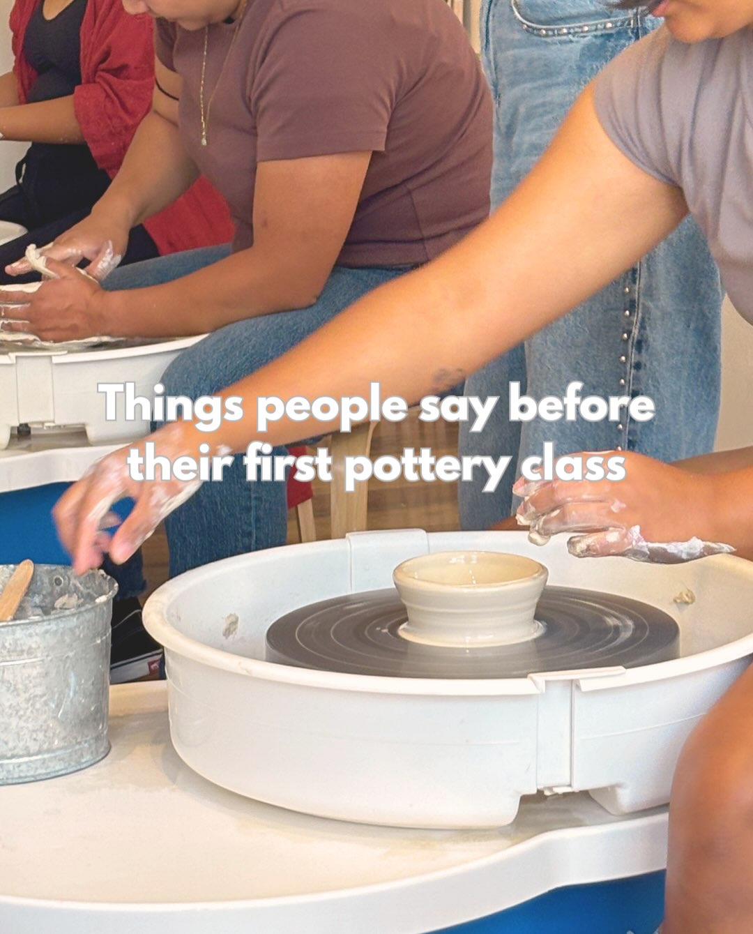 The questions we hear before class are the same ones we had starting out. A beginner is a perfect place to be ✨
•
•
•
San diego pottery class | things to do san diego | date night ideas | beginner ceramics ideas
#potterystudio #beginnerpottery #thingstodosandiego #sandiego #ceramics