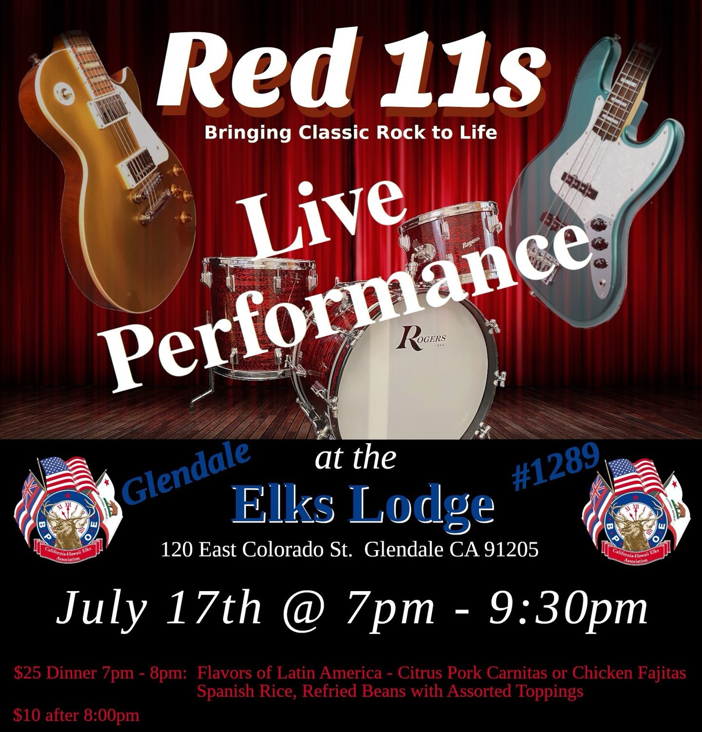 Part of my recovery process is playing a live show again. I hadn’t even rehearsed with the boys in 10 weeks until last week. Come check us out this Friday in Glendale. I’ll buy you a 🍺 #postsurgeryrecovery