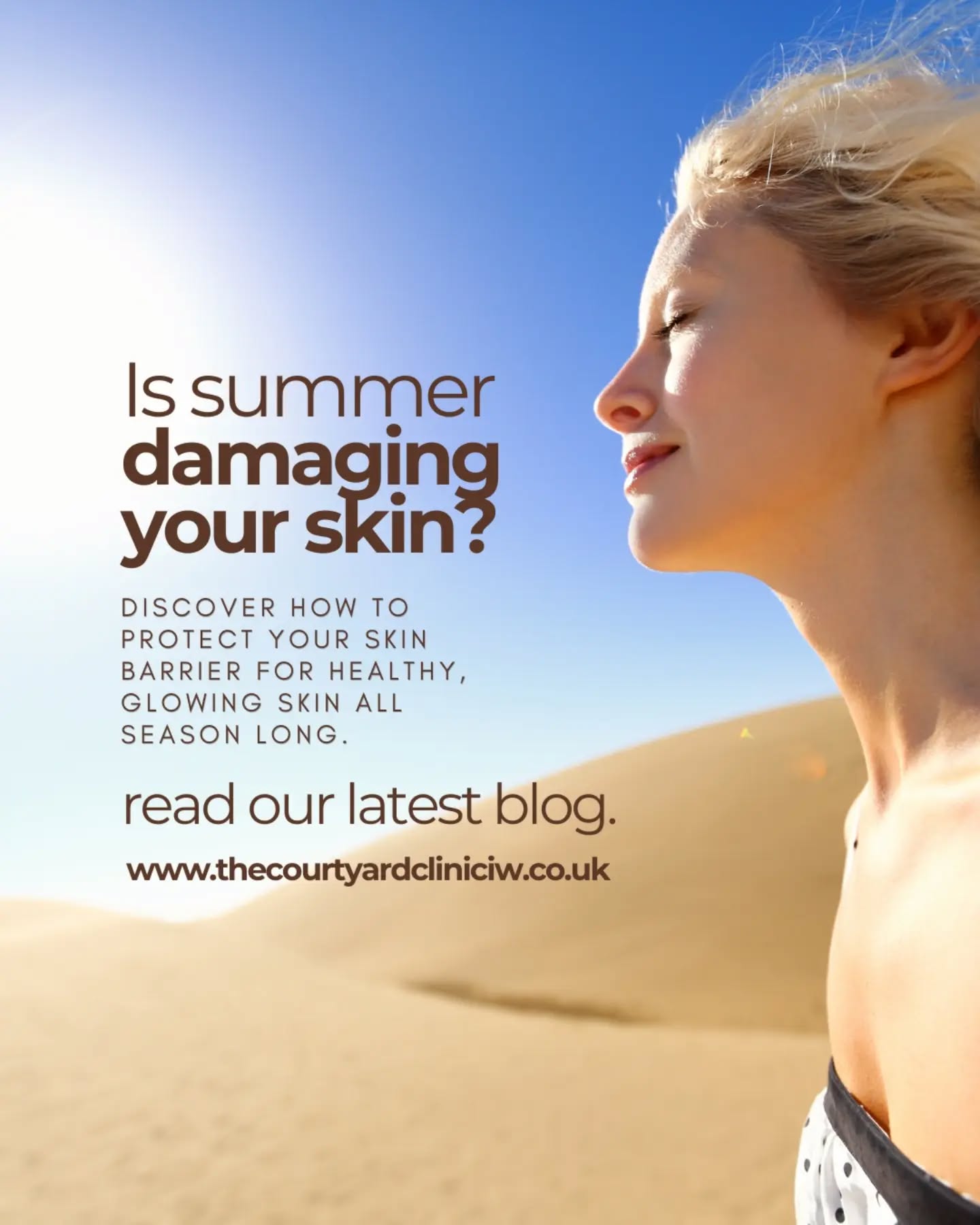 Summer can be tough on your skin...
Swimming pools, sea water, air conditioning and even washing your face more often can all weaken your skin's natural barrier, leaving it feeling dry, sensitive or irritated.
Our latest blog explains:
☀️ What your skin barrier actually does
☀️ The signs it may be compromised
☀️ Simple ways to protect it this summer
☀️ Our favourite products to help support healthy, resilient skin
Read the full blog via the link in our bio or on our website!
#summerskincare #skinbarrier #healthyskin #blogpost #skinclinic