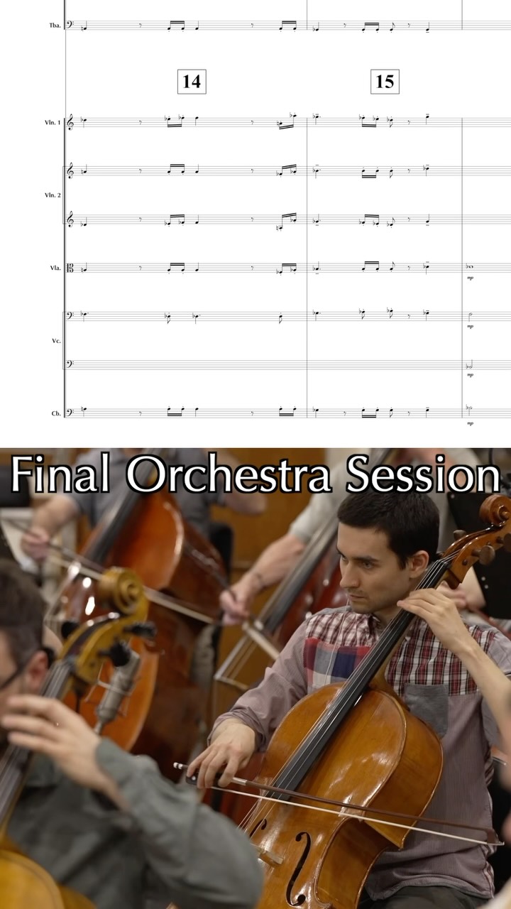 From sketch to session
Orchestral scoring pipeline🎻
Been excited to put this reel together for a while! I made this piano sketch and mockup back in 2024 hoping to have this overture fully recorded in the future. Now with the final musical score and recording I can show a glimpse of the entire session scoring pipeline!
#soundtrack #gamemusic #ost #indiegame #filmmusic