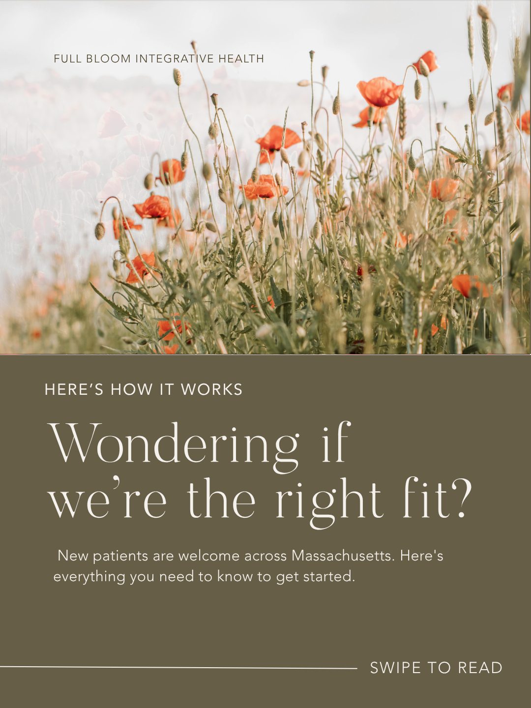 Wondering if we're the right fit? Full Bloom Integrative Health welcomes new patients across Massachusetts — 100% telehealth, so no commute and no waiting room.
I accept most major insurance plans for psychiatric care (Aetna, BCBS, Cigna, Tufts, United Healthcare, and more — see the full list in the post). Functional medicine for mental health is offered separately on a self-pay basis, for patients who want to explore root causes beyond what insurance typically covers.
Your first visit isn't a rushed intake — we'll talk through your history, your goals, and build a real plan together.
Ready to get started? Book your new patient appointment using the link in bio, or send a message with any questions — happy to help you figure out if we're a good fit.
Disclaimer: This post is for informational purposes only and is not a substitute for professional medical advice, diagnosis, or treatment. Insurance coverage and benefits vary by plan — please verify your specific benefits with your insurer. Functional medicine services are self-pay and are not billed to insurance.