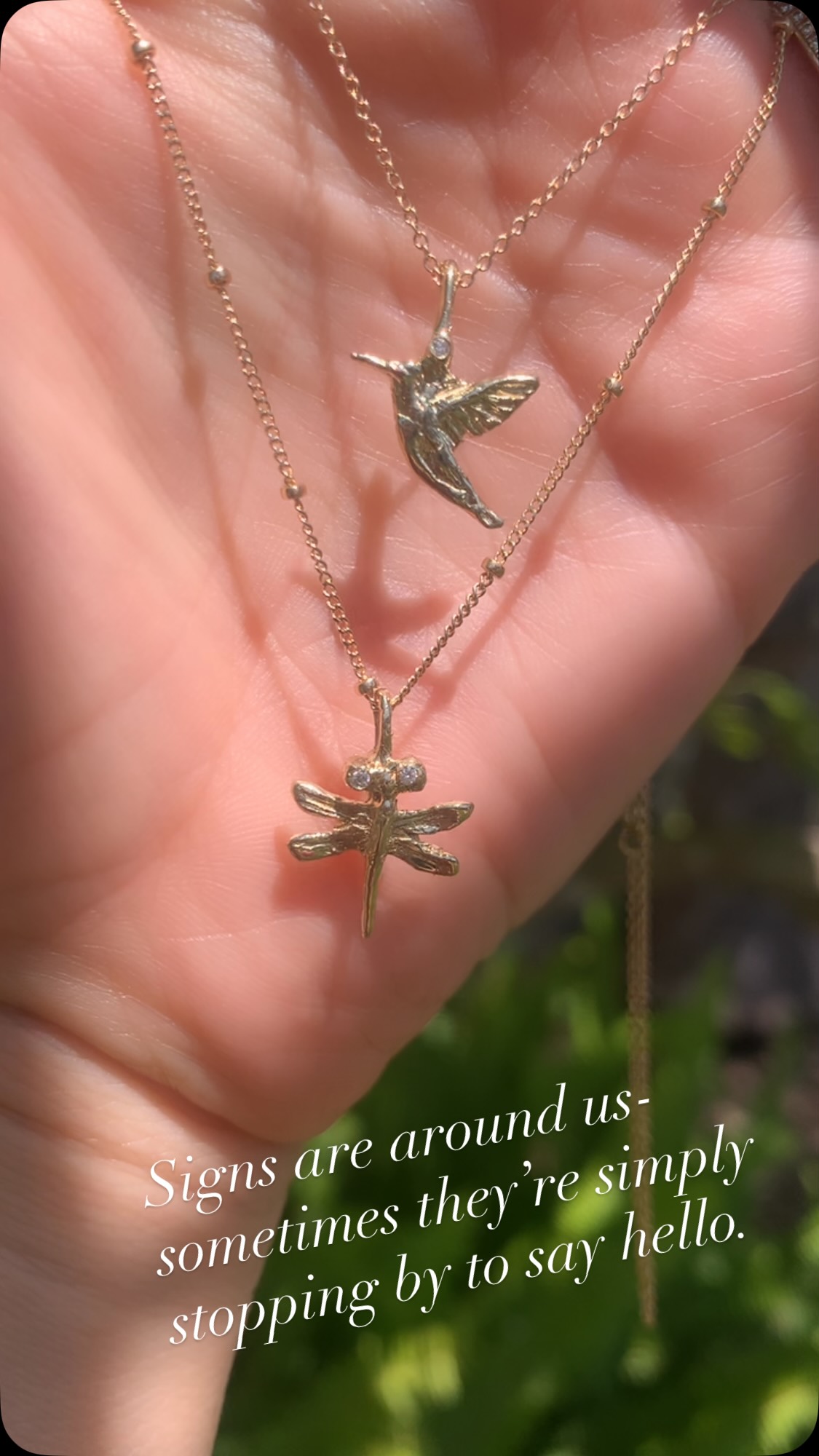 #signs #hummingbird #dragonfly #finejewelry