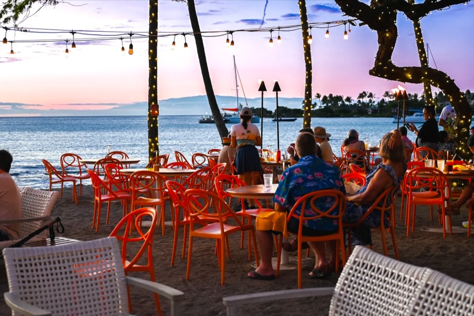Sunset at Lava Lava Beach Club 🌅 #waikoloa #bigisland #kona #kohalacoast #aloha
