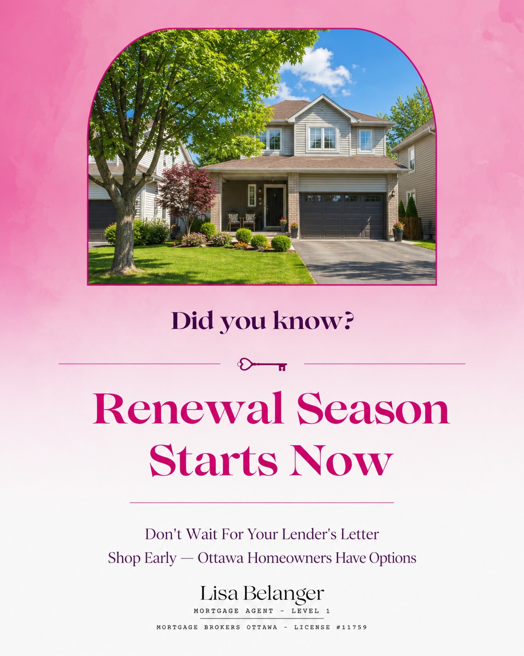 If your mortgage renewal lands anywhere between September and December 2026, July is exactly the right time to start your homework. 📋
Here's something a lot of Ottawa homeowners don't realize: you can typically begin shopping your renewal up to 120 days before your maturity date — without any penalty. That window is valuable, and most people let it slip by.
Your current lender will send a renewal offer, and it may look convenient. But that offer isn't always their best rate — and it almost never reflects what the broader market can offer you. When I shop your renewal across multiple lenders, we're often able to find meaningfully better terms, more flexible prepayment options, or a product that actually fits where your life is headed next.
Renewals are also a great moment to reassess. Are you planning renovations? Thinking about a move in the next few years? Those goals should shape the mortgage you sign — not just the rate. 🏡
Let's use this summer to get ahead of it. Reach out and I'll walk you through exactly where you stand.
#MortgageRenewal #OttawaMortgage #OttawaRealEstate #RenewalTips #MortgageBrokersOttawa