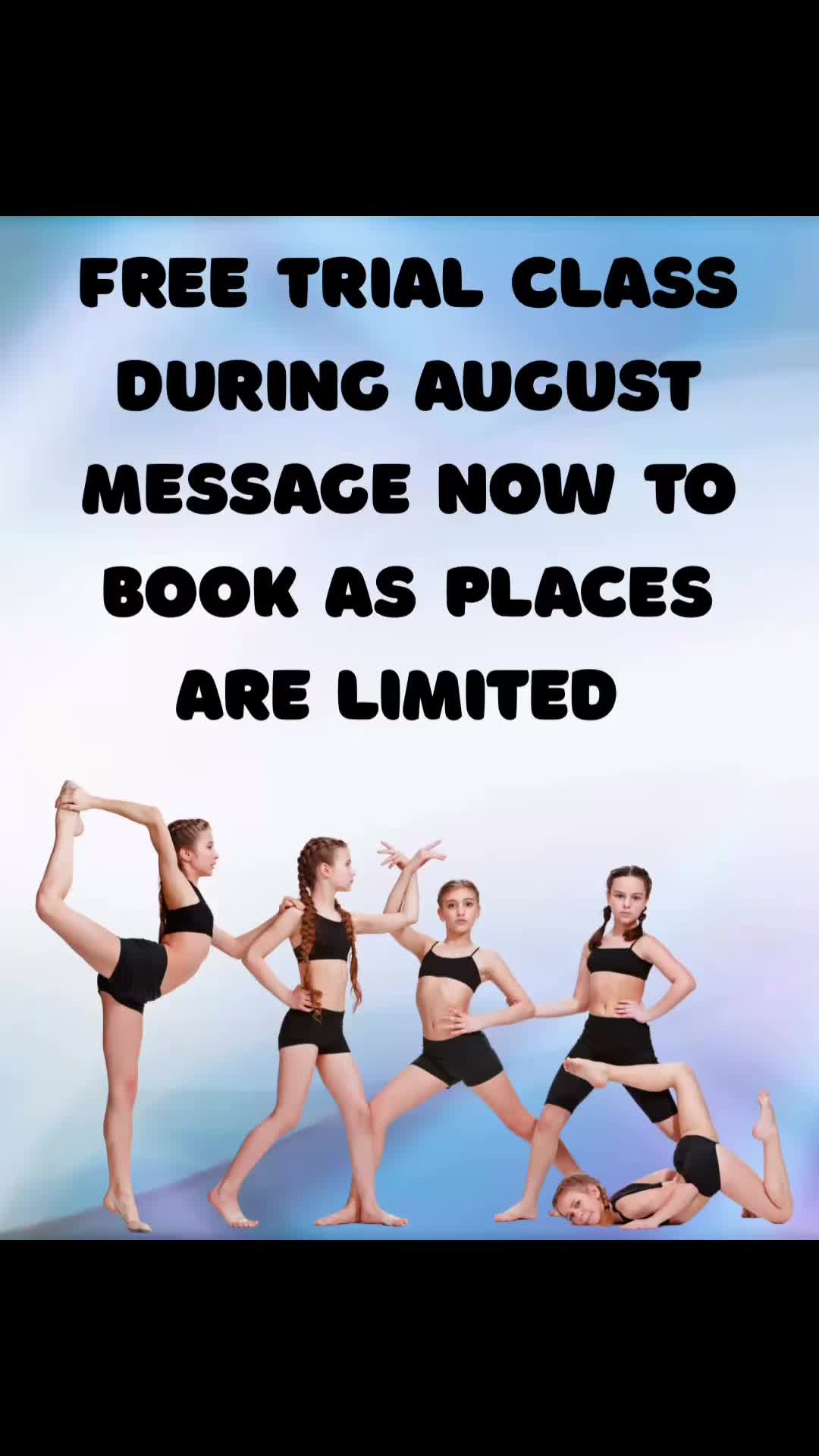 Free trial class
Booking for August for one of our limited free trial places Karen Shiel School Of Dance