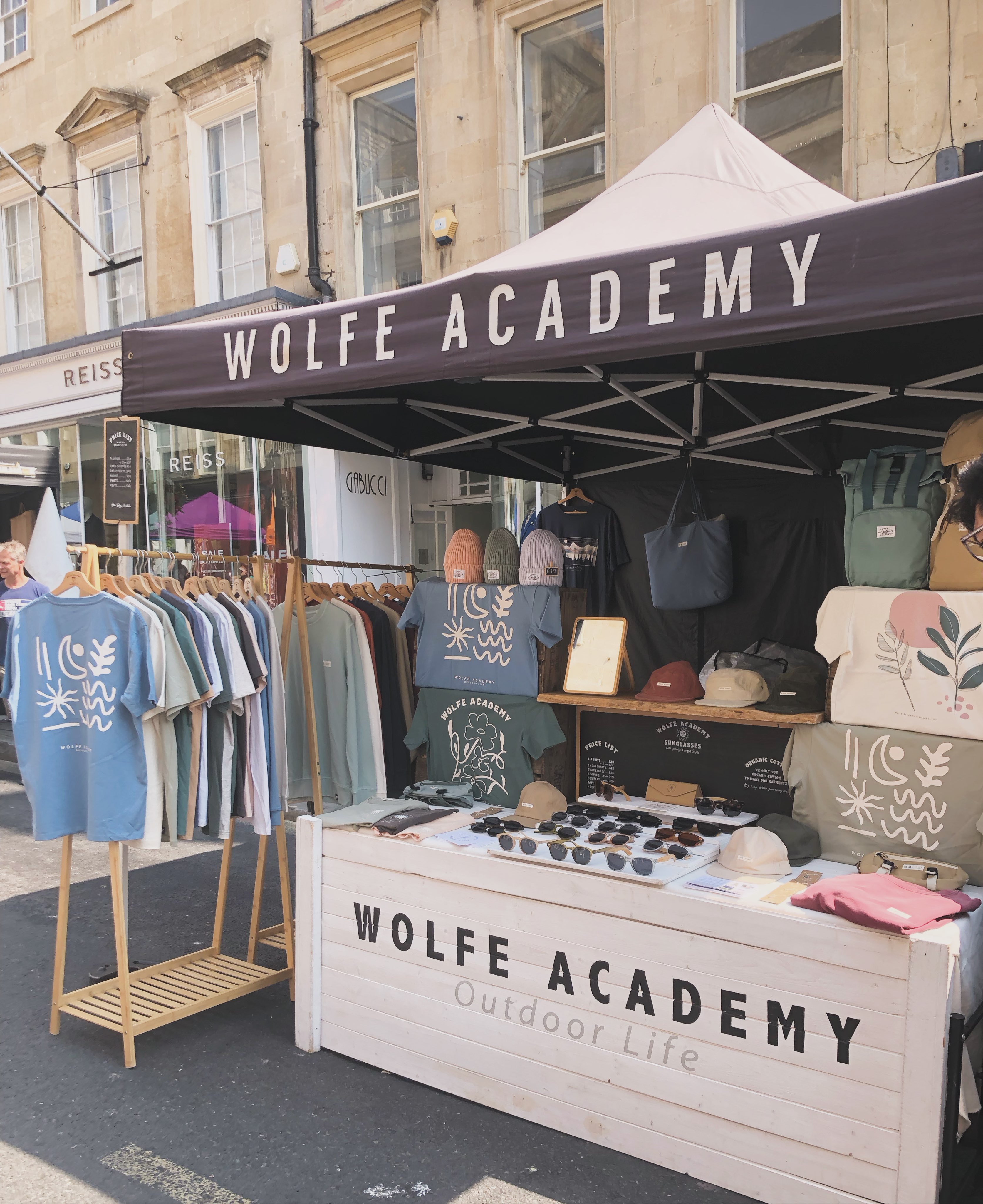Set up and trading for the Bath Summer Fayre 🌞 we’re here for the next 3 days with Organic Cotton T-shirts & Caps, Sunglasses and the rest of our current collection. All perfect for this amazing Summer we’re having.