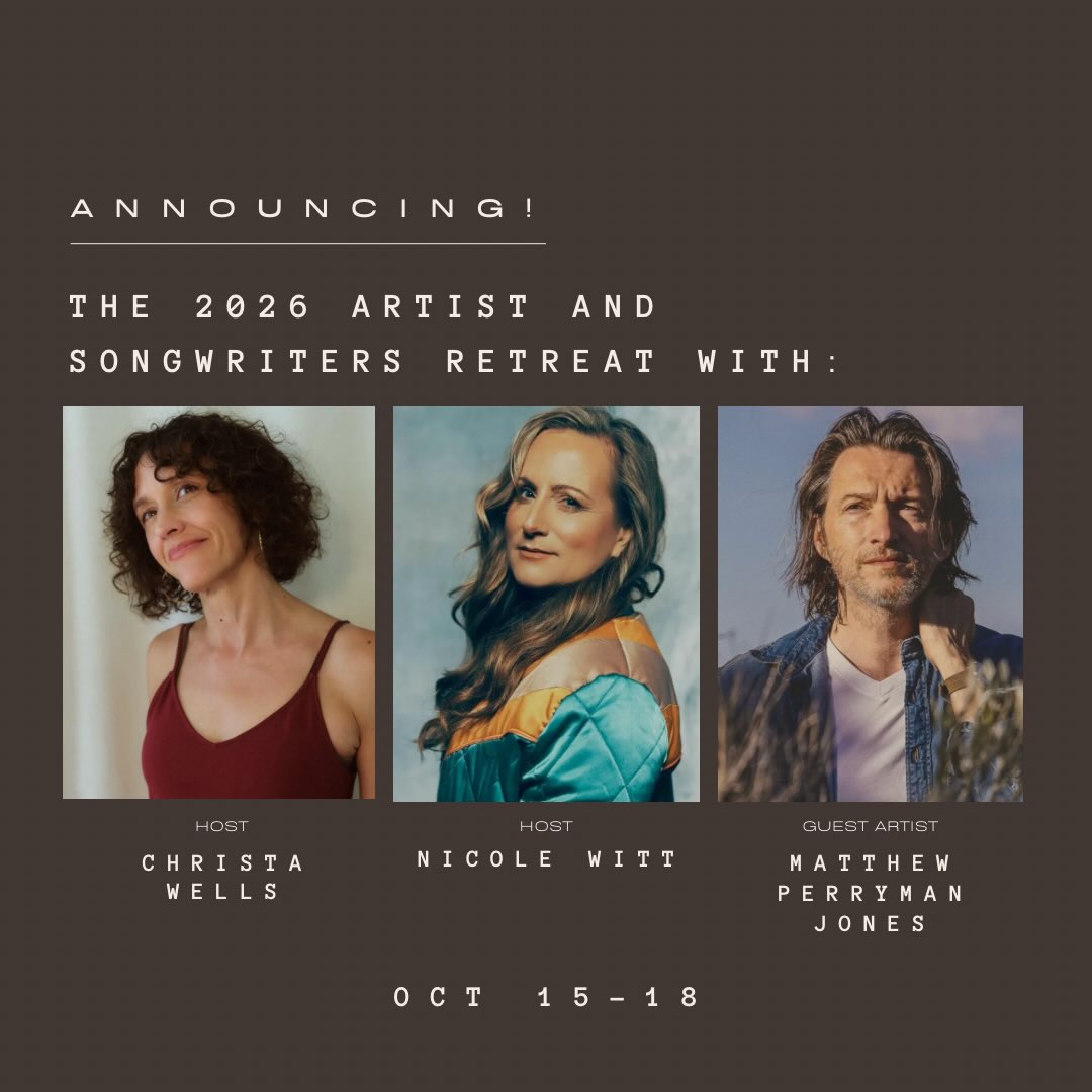 SONGWRITERS. It’s that time of year!! Time to decide you’ll join the annual songwriters retreat outside Nashville this October. You’ll leave with new songs, new friends and the satisfaction of having invested in your own voice.🎵This isn’t like other retreats - you’ll be up close and personal with veteran songwriters and artists @nicolewittmusic and @christawellsmusic plus enjoy a private performance and Q& A with the inimitable @mpjmusic ✨All of this on 70 private acres outside Nashville, Tennessee. You’re gonna want to be part of this, and we only take 7 songwriters! So don’t wait. Early bird is on now, plus another $100 off for alumni🫶🏼Let’s make plans!!
