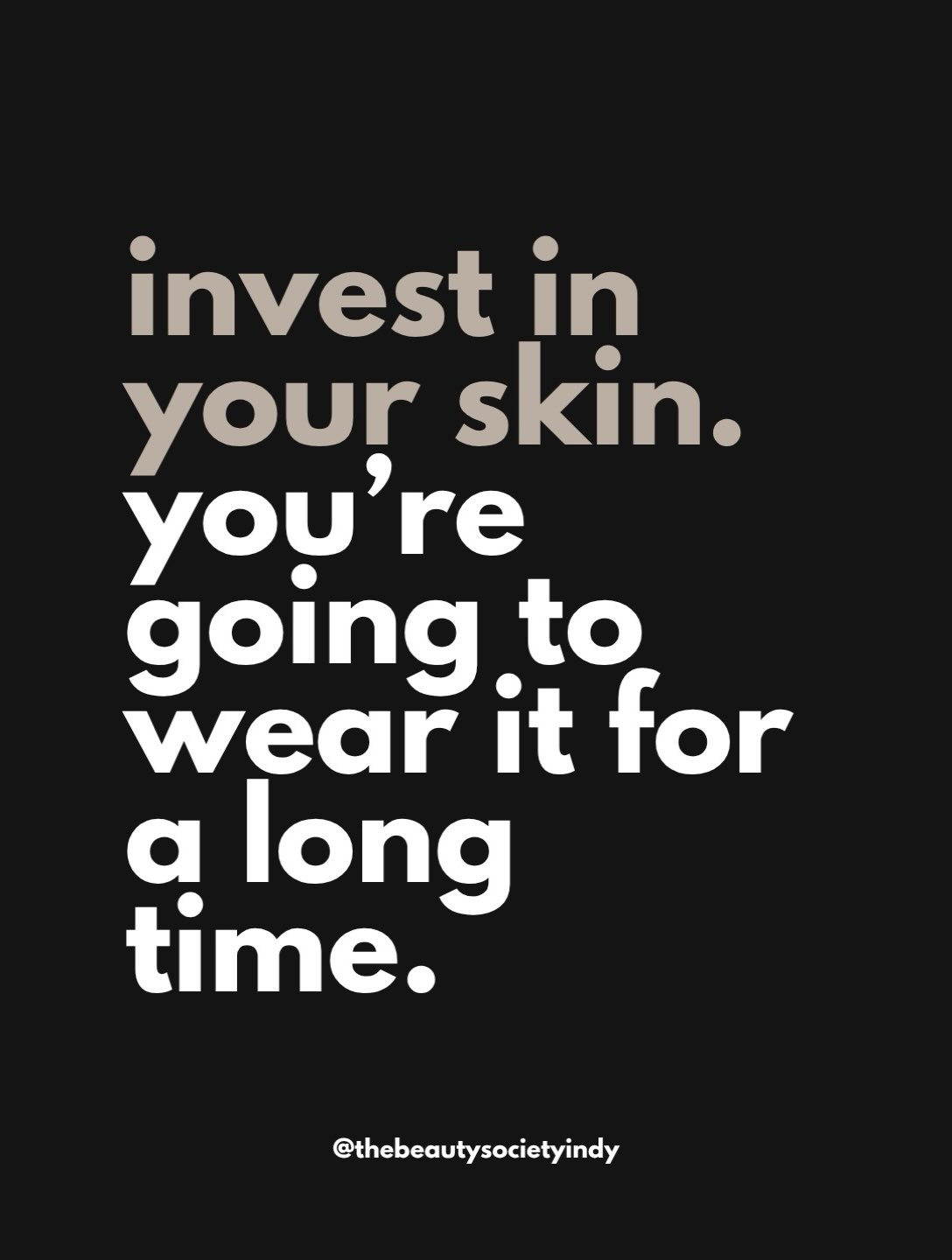 Invest in your skin. You’re going to wear it for a long time. 🖤
The goal isn’t perfect skin. It’s healthy, supported skin that makes you feel confident with or without makeup.
Consistent treatments. The right products. A plan created for your actual skin.
Your future face will thank you.