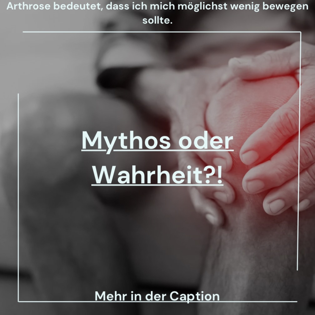MYTHOS! ✅
Erklärung:
Viele Menschen mit Arthrose haben Angst, ihre Gelenke zu belasten. Tatsächlich kann gezielte Bewegung dabei helfen, Schmerzen zu lindern, die Muskulatur zu stärken und die Beweglichkeit zu erhalten. Wichtig ist, die Belastung individuell anzupassen und die Übungen korrekt auszuführen. Physiotherapie und Rehasport können dabei unterstützen, die Gelenke langfristig zu entlasten.
Fazit:
Bewegung schont die Gelenke oft besser als Schonung. 🚶♀️💚