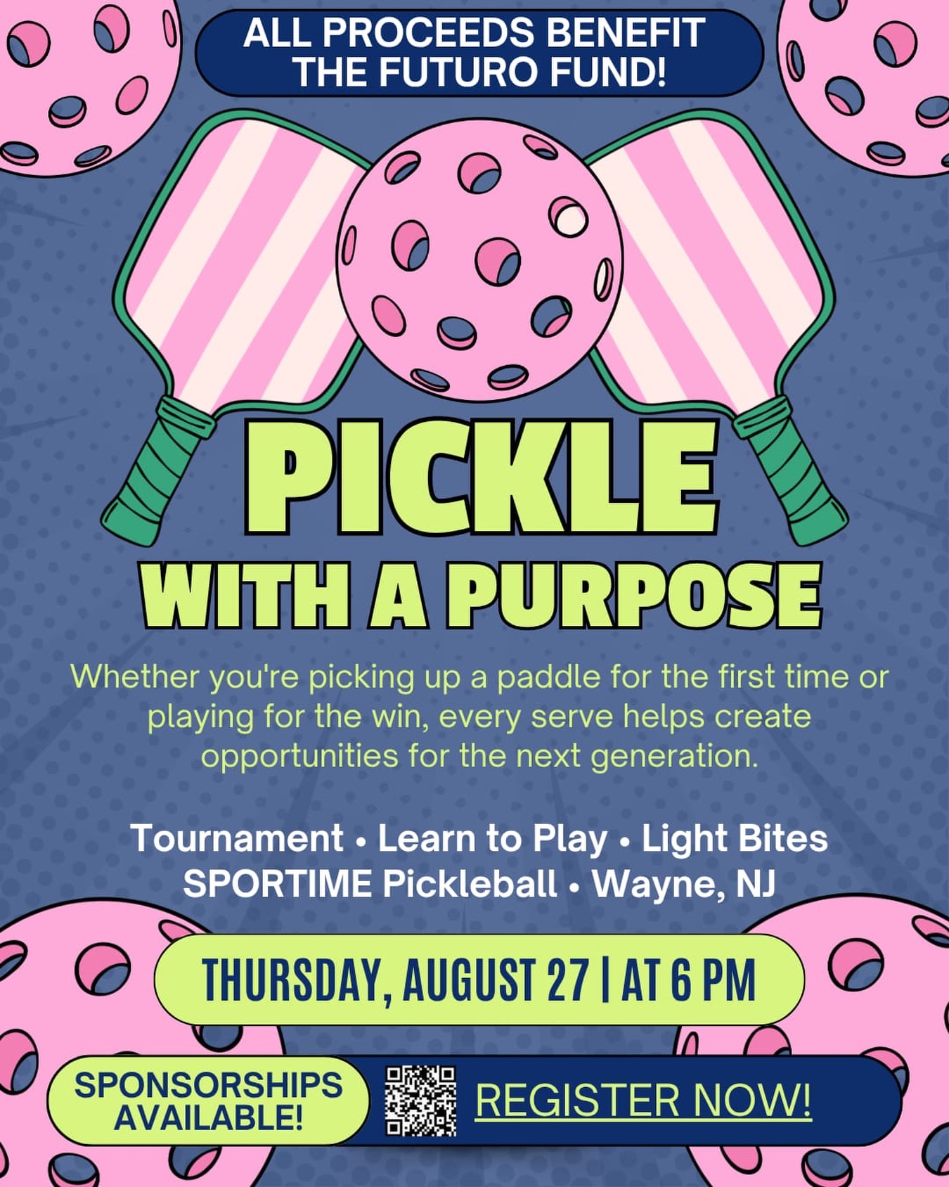 Pickleball, comunidad, y propósito 🏓
Join us on Thursday, August 27 at 6 PM at Sportime Wayne for Pickle with a Purpose, benefiting the Futuro Fund.
Whether you’re here to compete, learn the game, or simply spend a fun night with la comunidad, there’s a place for you!
Every registration helps fund scholarships for future mental health professionals dedicated to serving the Latinoe/x community. Because when we invest in nuestra gente, we’re creating more access to culturally responsive mental health care for generations to come.
No paddle? No problem
No experience? Even better
Solo trae las ganas de have fun and make a difference!
Can’t play? You can still support the misión by sponsoring or donating —> LINK IN OUR BIO
#pickleball #futurofund #pickleballtournament #lmhanj
