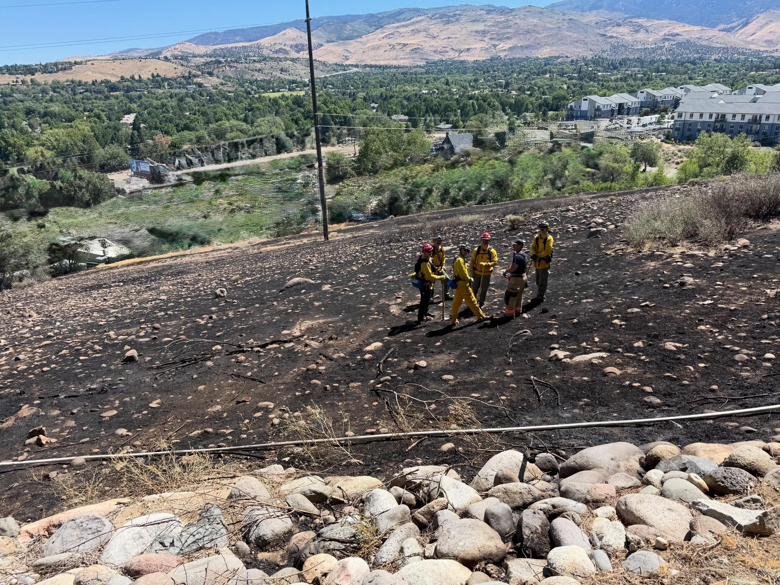 A huge THANK YOU to Reno Fire Department for saving all of us from devastation! So grateful that only fences and singed trees got damaged! It was said the rocks in the defensible areas stoped it from even more damage! Sooooo grateful🙏🫶👏🏻❤️Amen! #renofiredepartment #thank you #grateful❤️
