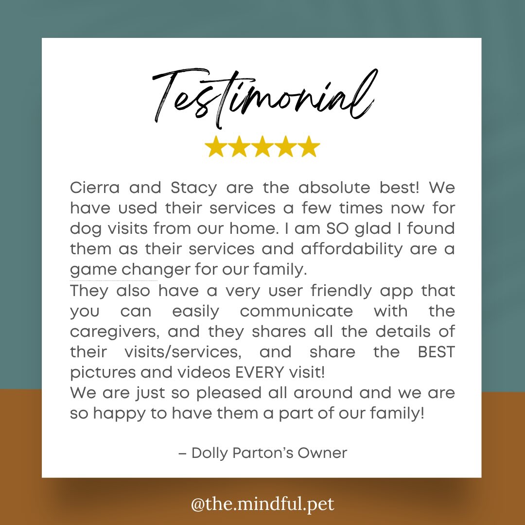 We love what we do, we love your pets, and it makes our day to receive such wonderful feedback and kind words.
#petsitter #atx #cedarpark #leander