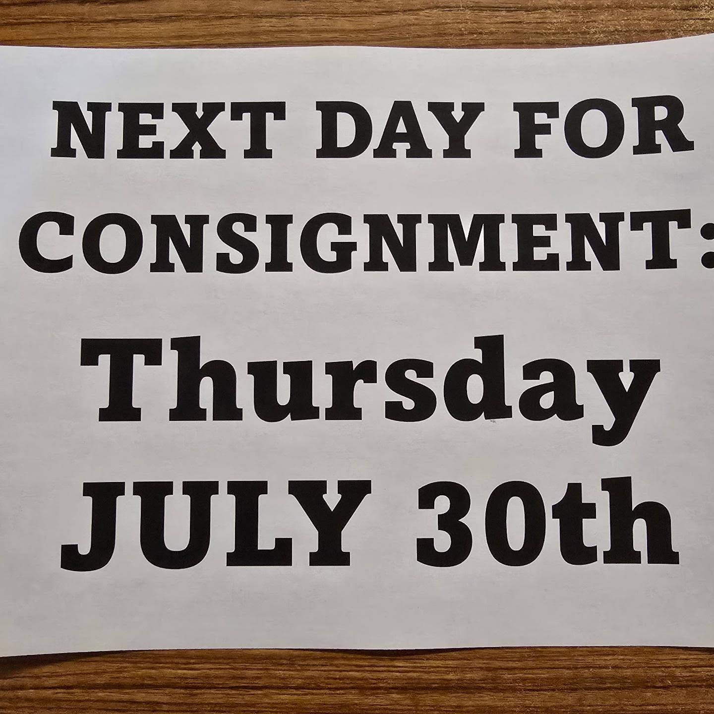 Yesterday's bag count came in at 321 with an approximate 8025 items! Our next consignment day will be Thursday, July 30th. We should be thinking fall items and especially University of Wyoming gear for game day crowds. Stay cool Laramigos!