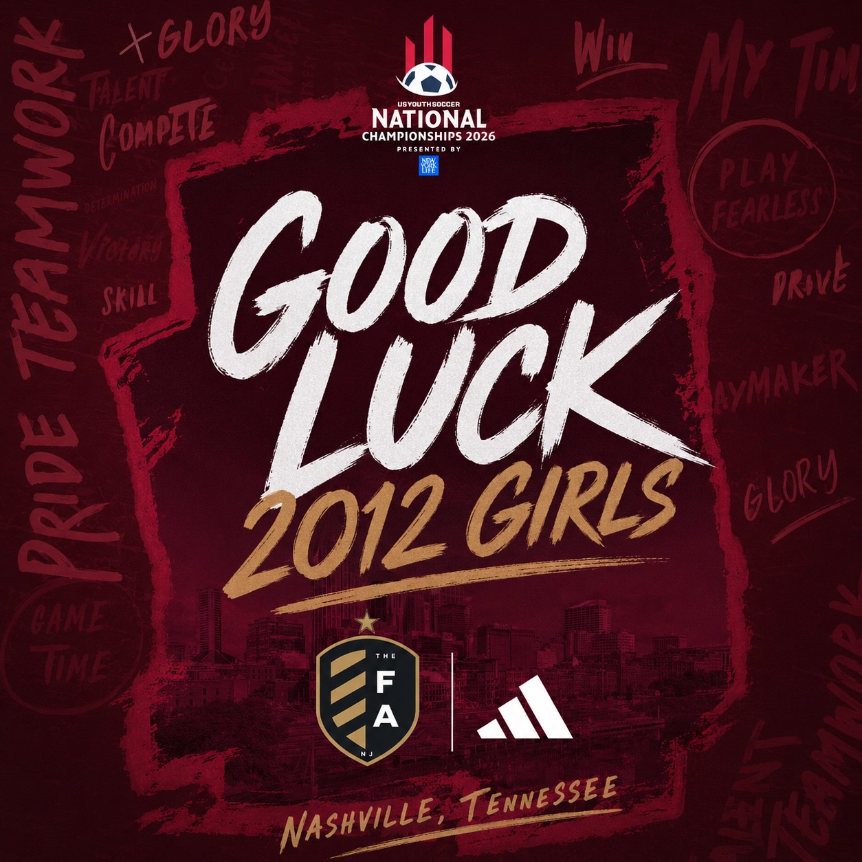 Good luck to the 2012 Girls at USYS Nationals in Tennessee.