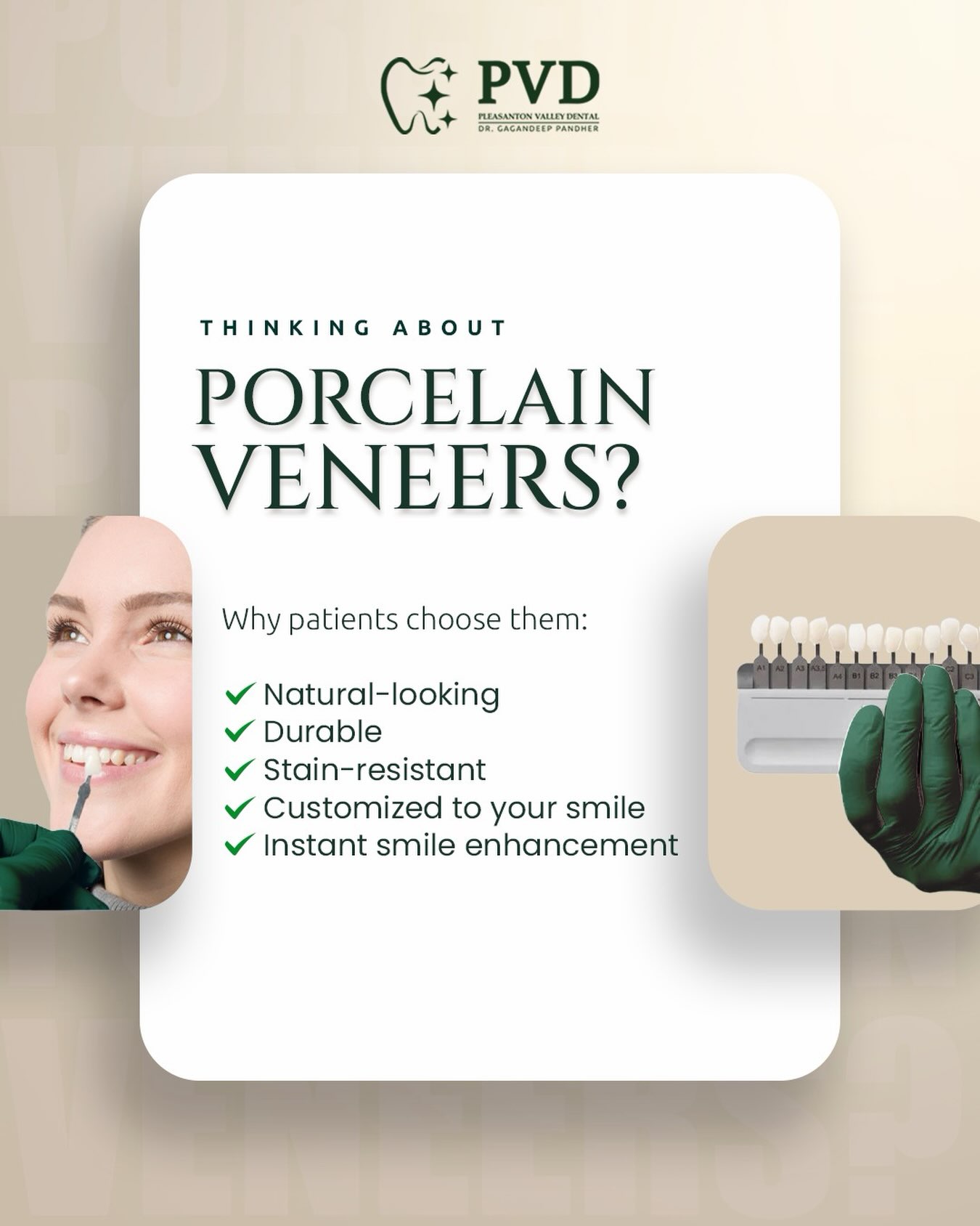 Thinking about veneers? Here’s why they’re so popular.
Book a consultation to find out if veneers are right for you.
Call: (925) 600-0065
Address: 7041 Koll Center Pkwy 110, Pleasanton, CA 94566, United States
#pleasantonvalleydental #dentist #dentalclinic #pvd #pocelainveneers