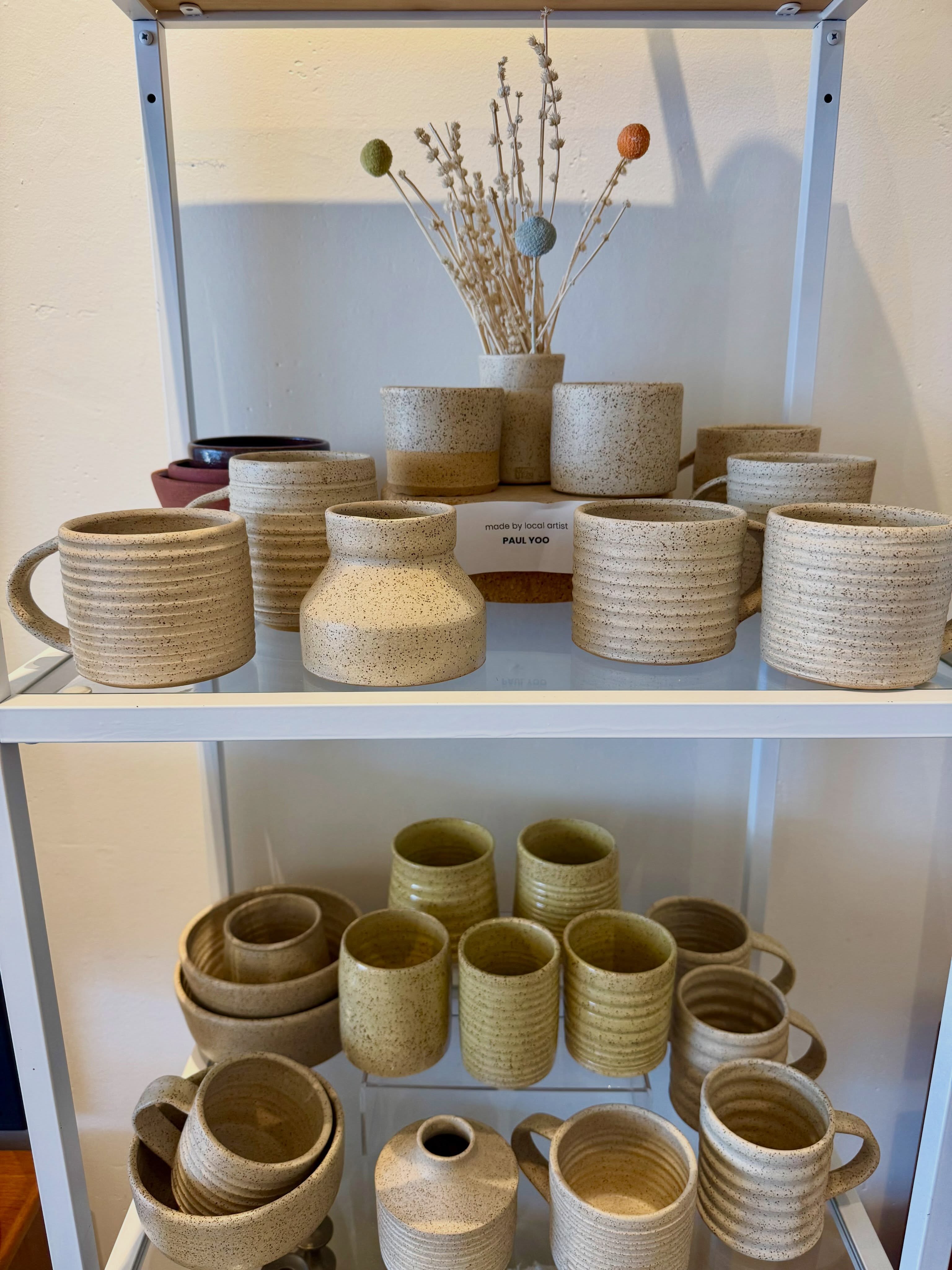 ✨ NEW✨ Paul Yoo Pottery! We have a bunch of beautiful mugs to select from and add to your collection. They sell fast, so see you this weekend!!!
