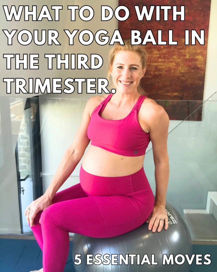 👉 If you’re in your third trimester and your yoga ball is just sitting there being used as a chair, save this post!
These five moves are what I came back to again and again in late pregnancy. They felt totally great on my lower back, hips, pelvis, chest opening - all these areas are affected by the growing weight of the bump, breasts, the shift in gravity and posture in the body. The slow movements are gentle, feel great, and they’re doing something useful: releasing tension, opening the pelvis, and helping your body prepare for birth.
You don’t need much time or energy. Just the ball and a few minutes.
Save this for a reminder when you need it.
Rosie x