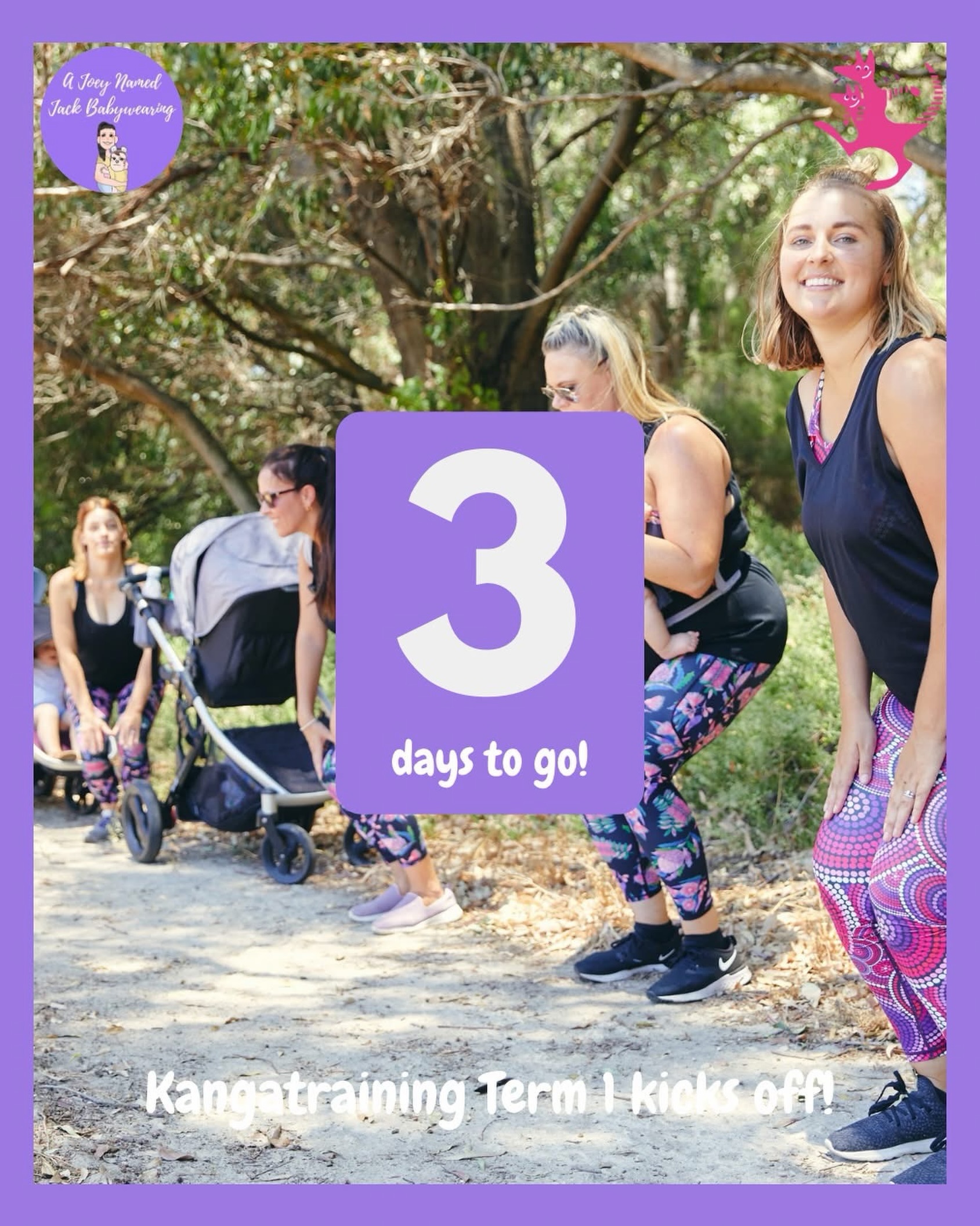 3 Days to Go! 🙌🏻
Kangatraining Term 3 is almost here! Classes kick off this Wednesday.
Have you booked your spot yet?
Kangatraining is a postnatal safe babywearing exercise class. Enjoy some self care time without having to leave your little one behind. It’s a beautiful way to get moving, feel good in your body, and connect with other like minded mums and bubs.
Siblings are very welcome!
Two weekly class options…
💜Kangatraining:
Our signature indoor babywearing workout. A combination of a short floor workout, pop and Latin dance tracks, arm, barre, leg and repeater tracks, followed by pelvic floor exercises and stretching.
💜KangaMix:
Outdoors at Hillarys, combining walking with planned stops to work different parts of your body at each stop. A social class where we chat while we walk. Use a pram and/or a baby carrier.
💜 KangaMix Wednesdays 9:15am
💜 Kangatraining Thursdays 9:30am
First trial class, casual classes and term pass available
✨ Snap up the last spots remaining for Term 3 💜
Bookings are essential!
👇🏻👇🏻👇🏻
www.ajoeynaedjackbabywearing.com.au/kangatraining
.
.
.
.
.
#aJoeyNamedJackBabywearing #KangatrainingPadburyGreenwood #KangaMix #PerthMums #Hillarys
