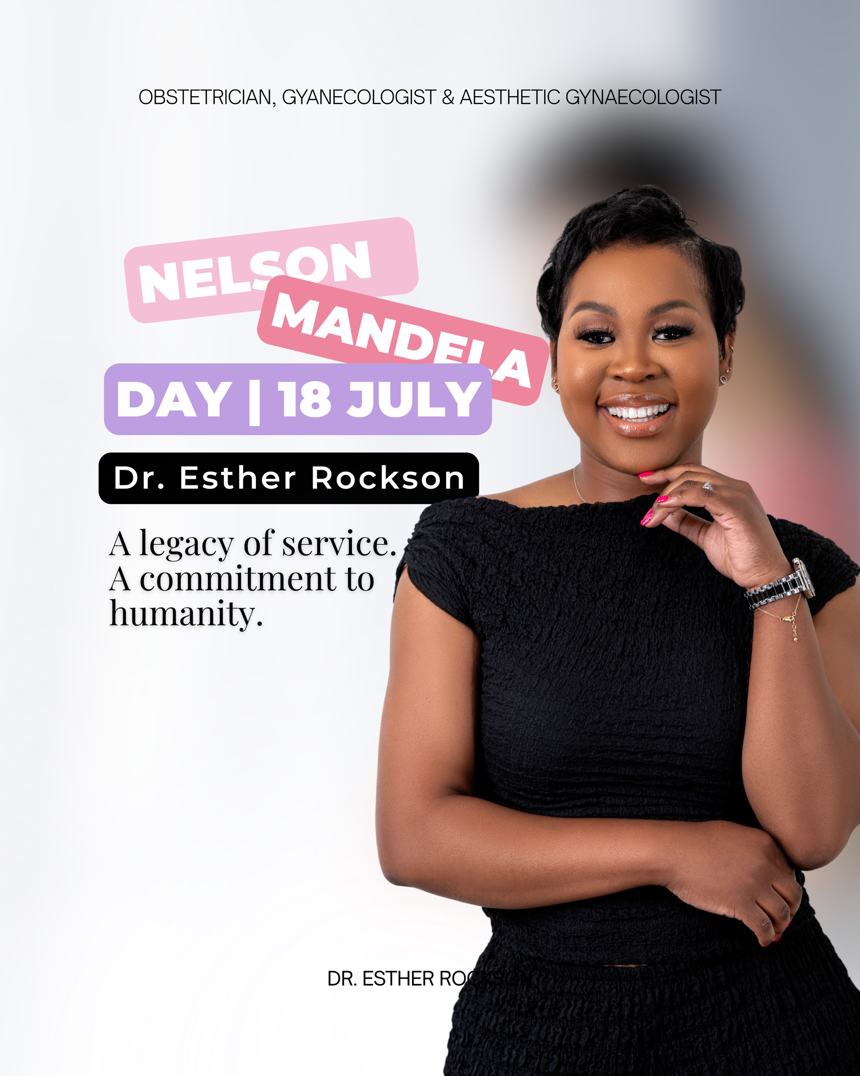 “The greatest legacy we can leave is not only in what we achieve, but in how we serve others with compassion, dignity, and purpose.”
Today, we honour the life and legacy of Nelson Mandela; a leader who reminded us that lasting change begins with service, compassion, and a commitment to the wellbeing of others.
As healthcare professionals, we are privileged to serve women and families during some of life’s most significant moments. Every consultation, every birth, every conversation, and every act of care is an opportunity to uphold the dignity and humanity of those we serve.
This Nelson Mandela Day, may we all be inspired to make a meaningful difference in our communities; whether through kindness, generosity, or simply taking the time to care for someone in need.
Together, small acts of service have the power to create lasting impact.
Happy Nelson Mandela Day, South Africa. 🇿🇦
#drestherrockson #mandeladay #obgyn